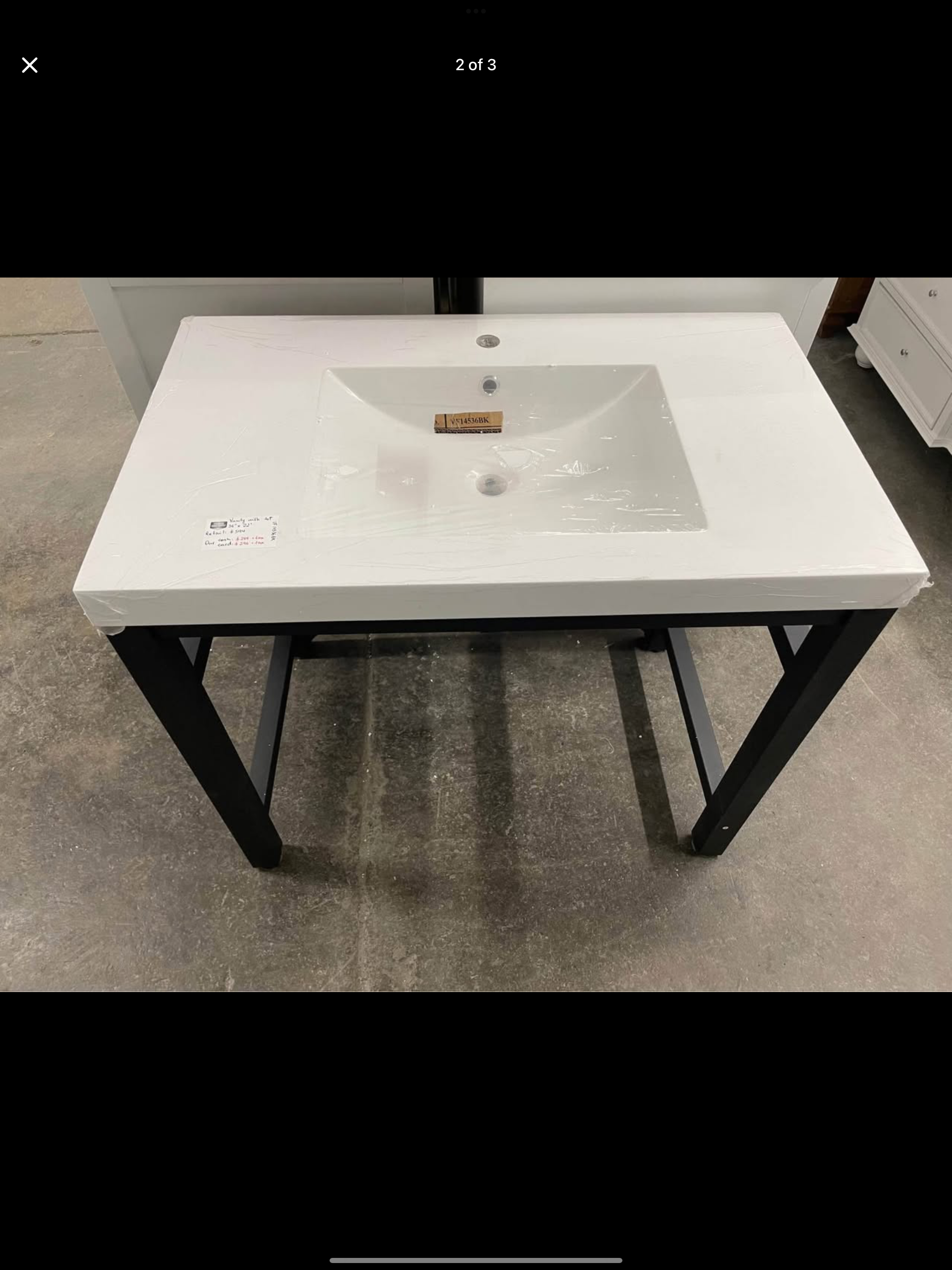 36”x22” vanity with top