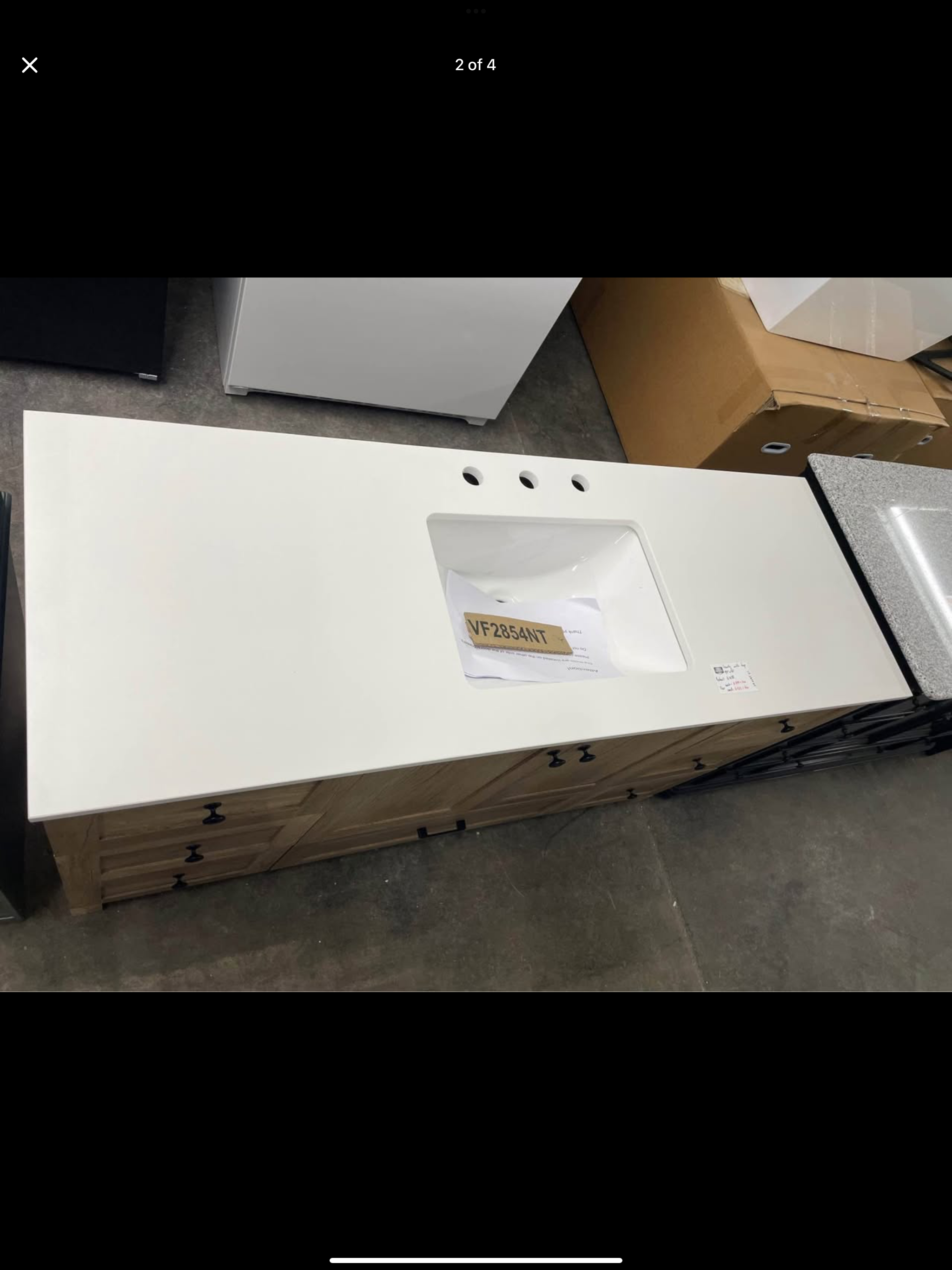 54”x19” vanity with top
