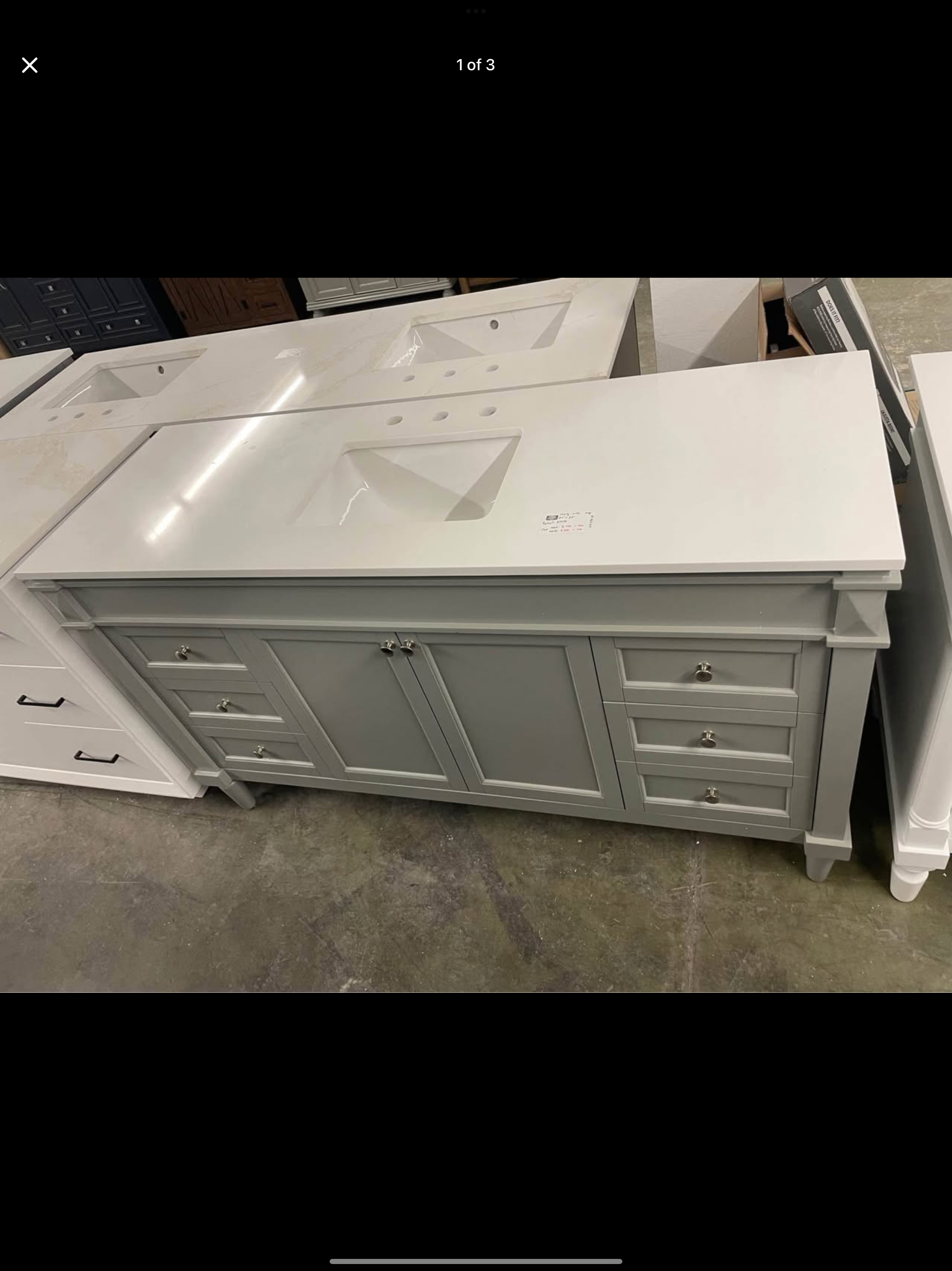 60”x22” vanity with top