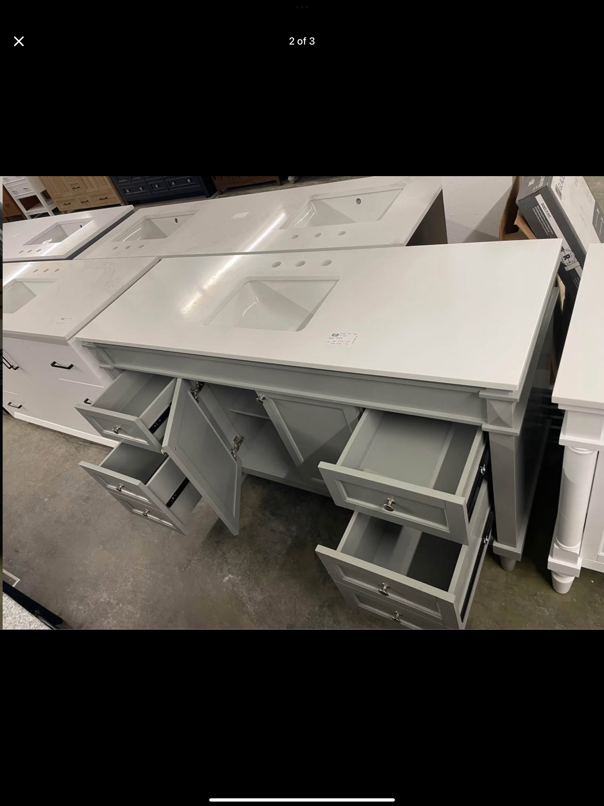 60”x22” vanity with top