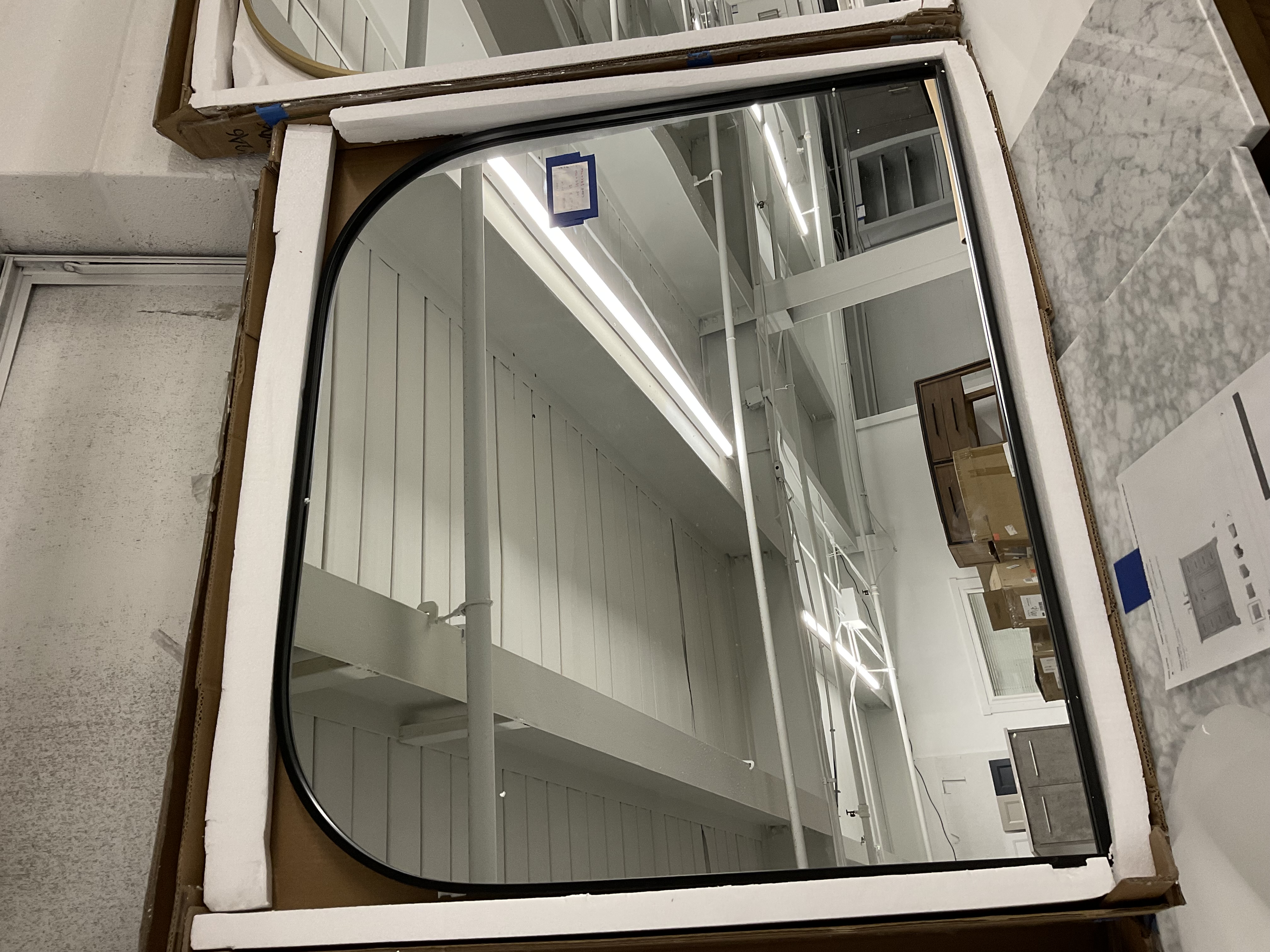 Elegant Lighting Blaire 40" W x 34" H Modern Arched Bathroom Wall Mirror