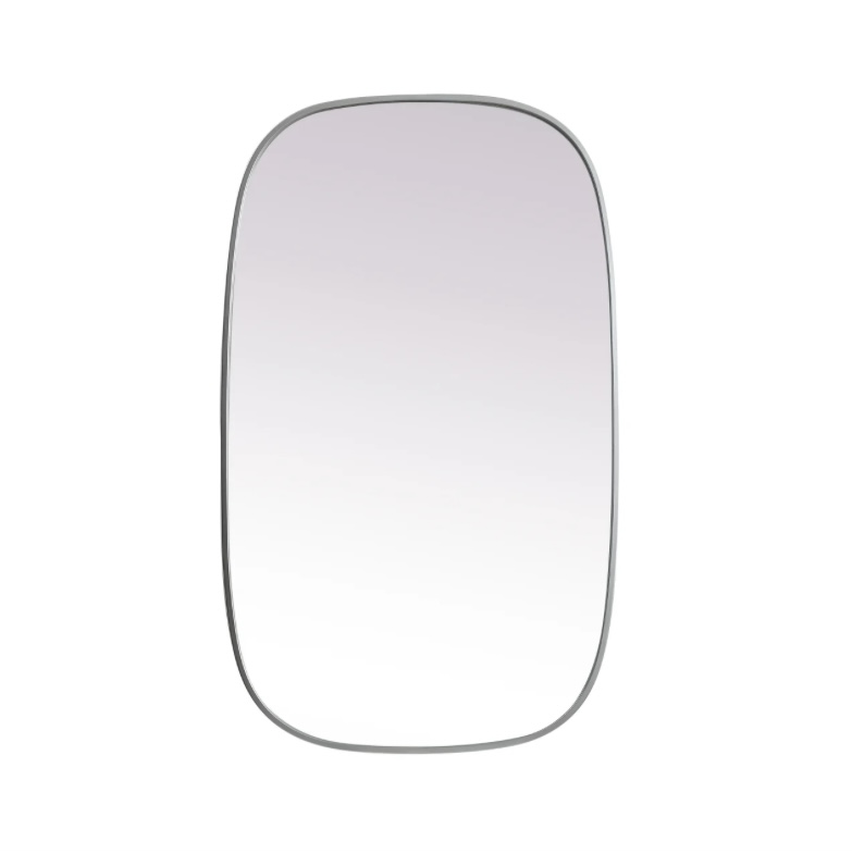 Elegant Lighting Brynn 24" W x 40" H Modern Oval Bathroom Wall Mirror