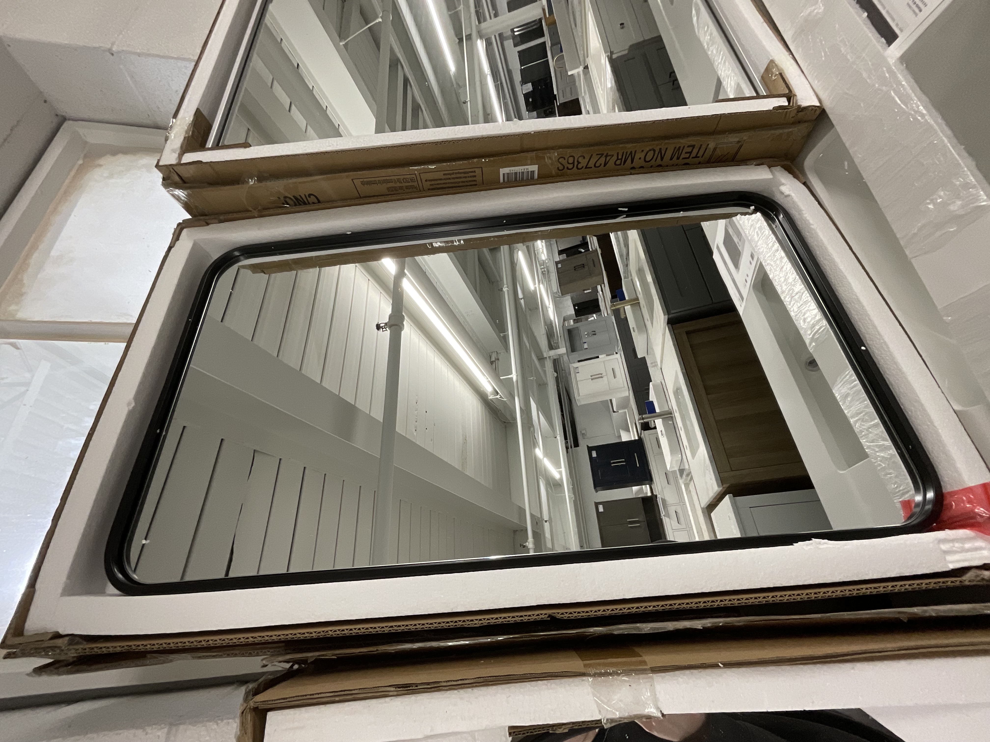 Elegant Lighting Evermore 20" W x 36" H Contemporary Rectangular Framed Bathroom Wall Mirror
