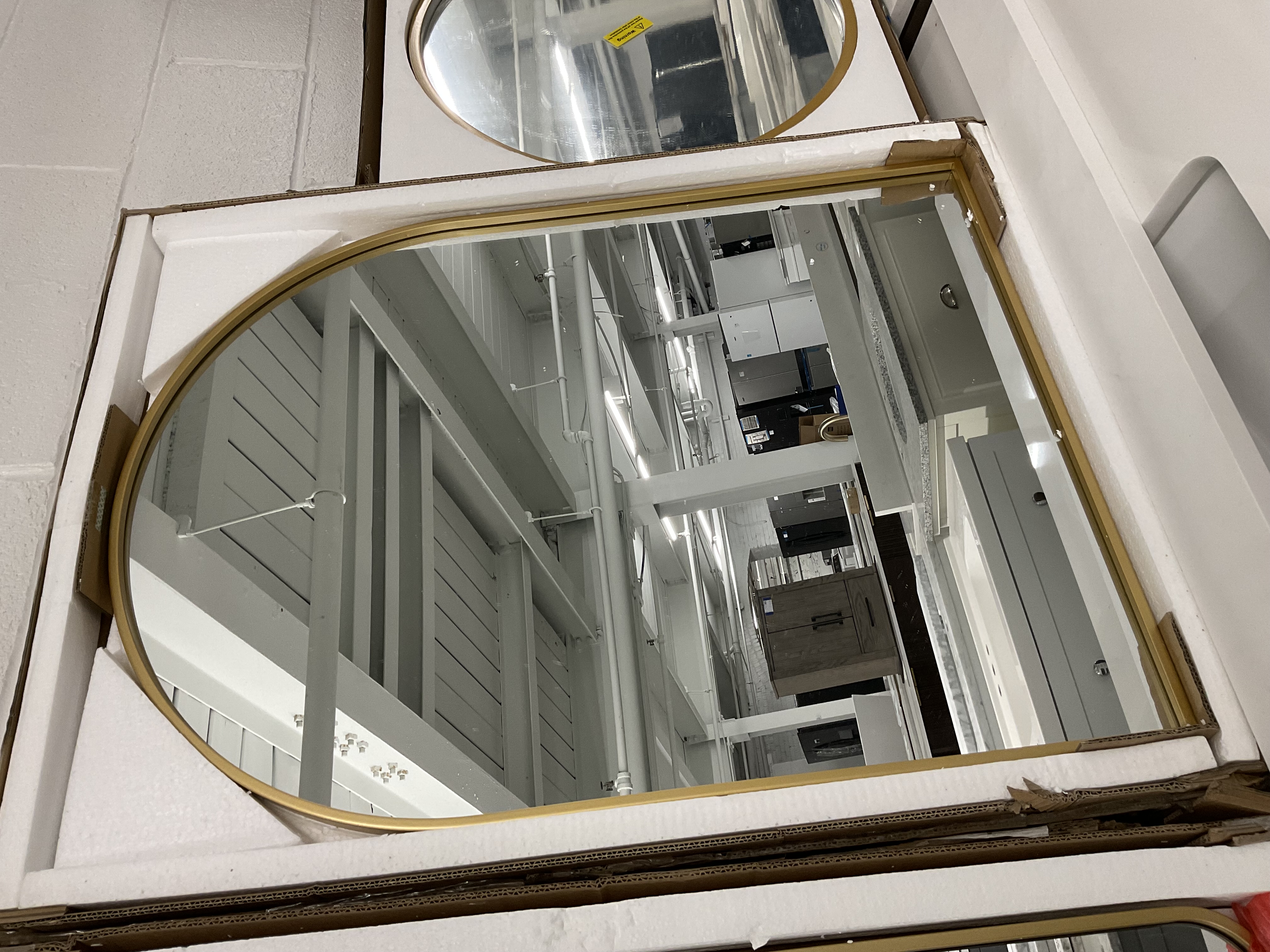 Elegant Lighting Ayra 27" W x 36" H Modern Arched Bathroom Wall Mirror