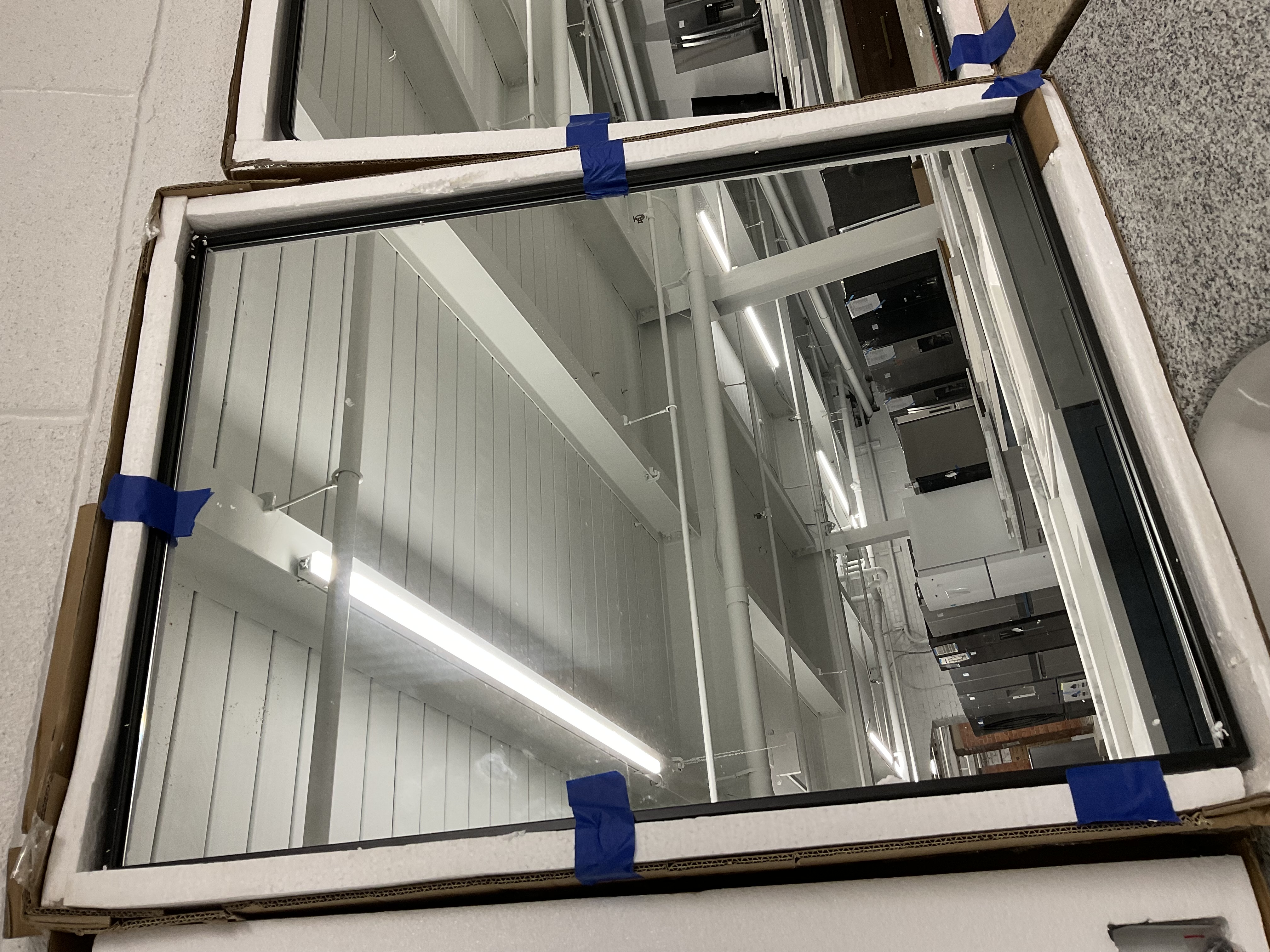 Elegant Lighting Monet 27" W x 36" H Contemporary Rectangular Metal Framed Bathroom Wall Mirror