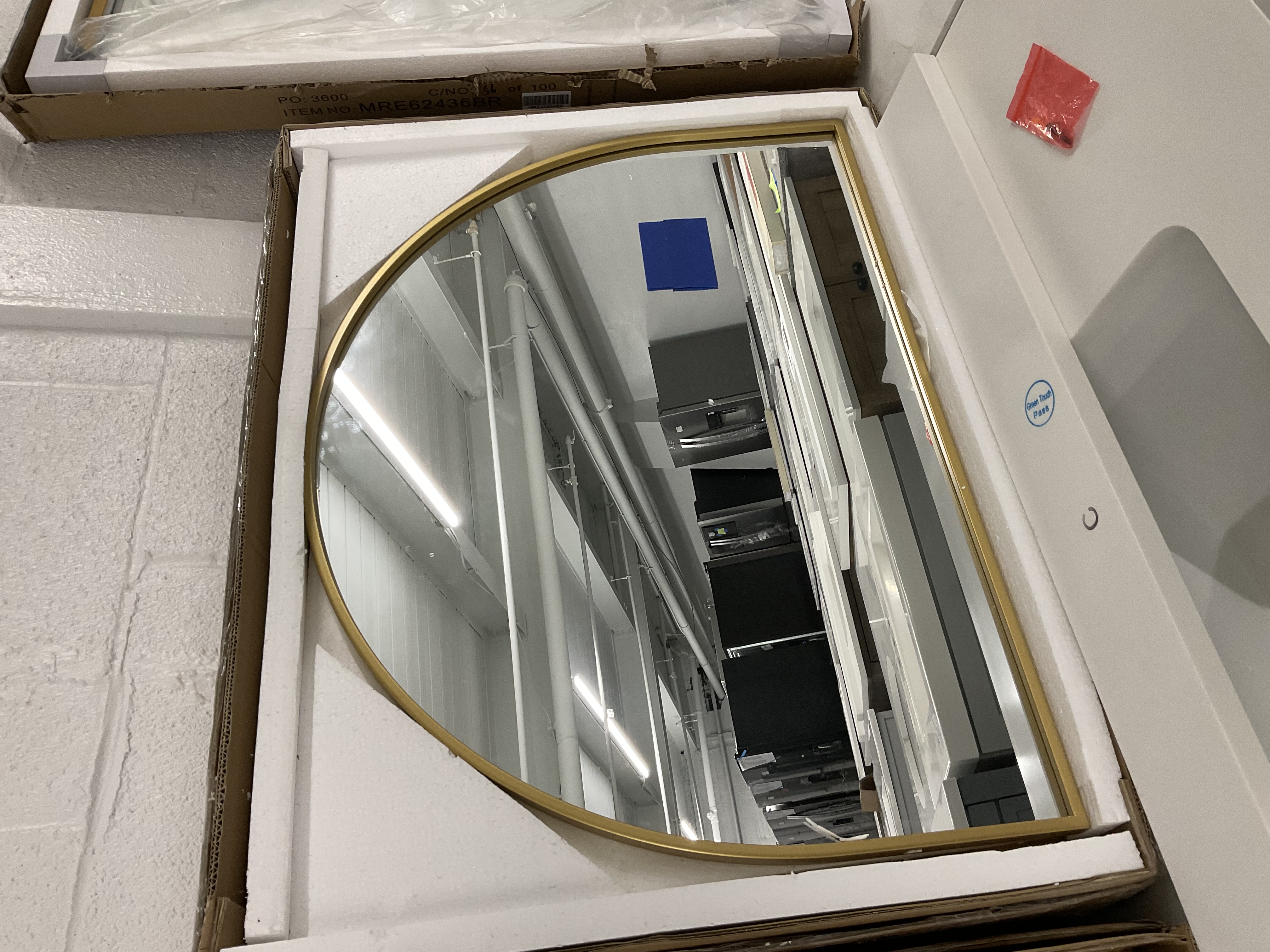 Elegant Lighting Ayra 33" W x 24" H Modern Arched Bathroom Wall Mirror