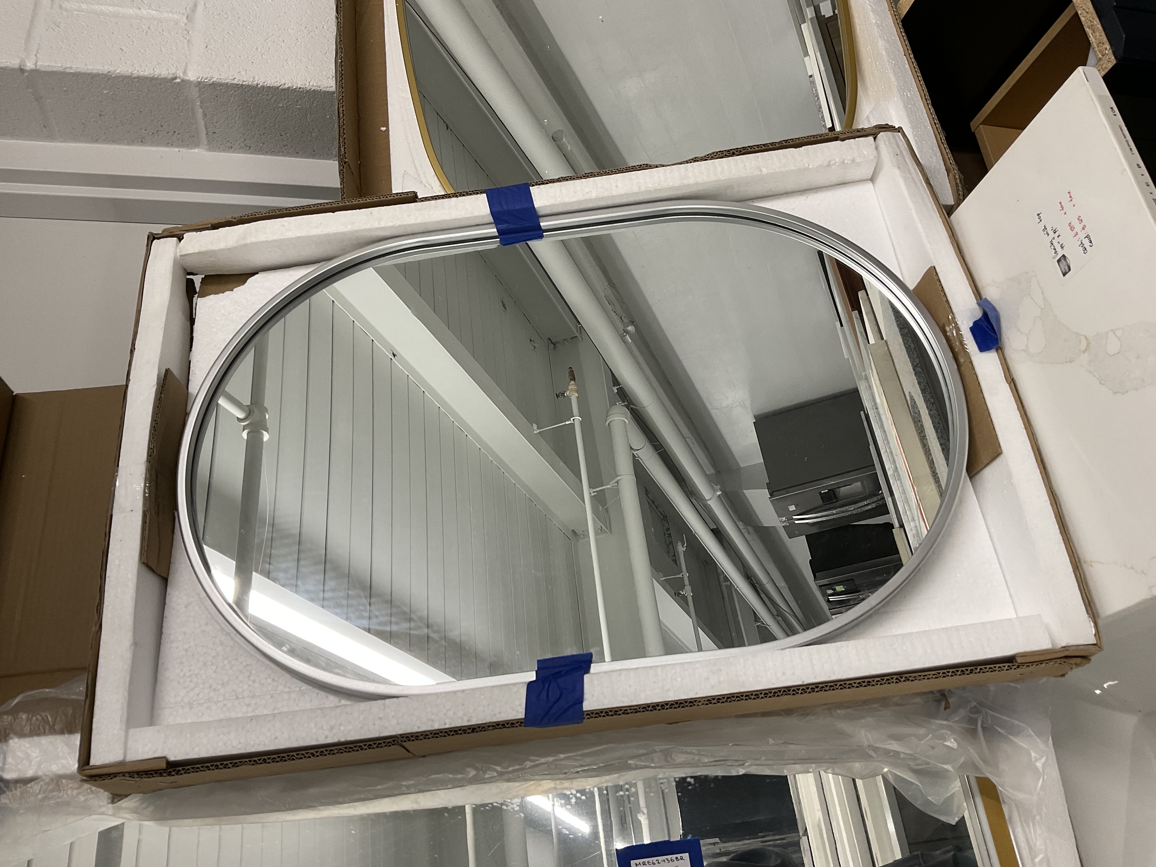 Elegant Lighting Asha 20" W x 30" H Modern Oval Bathroom Wall Mirror