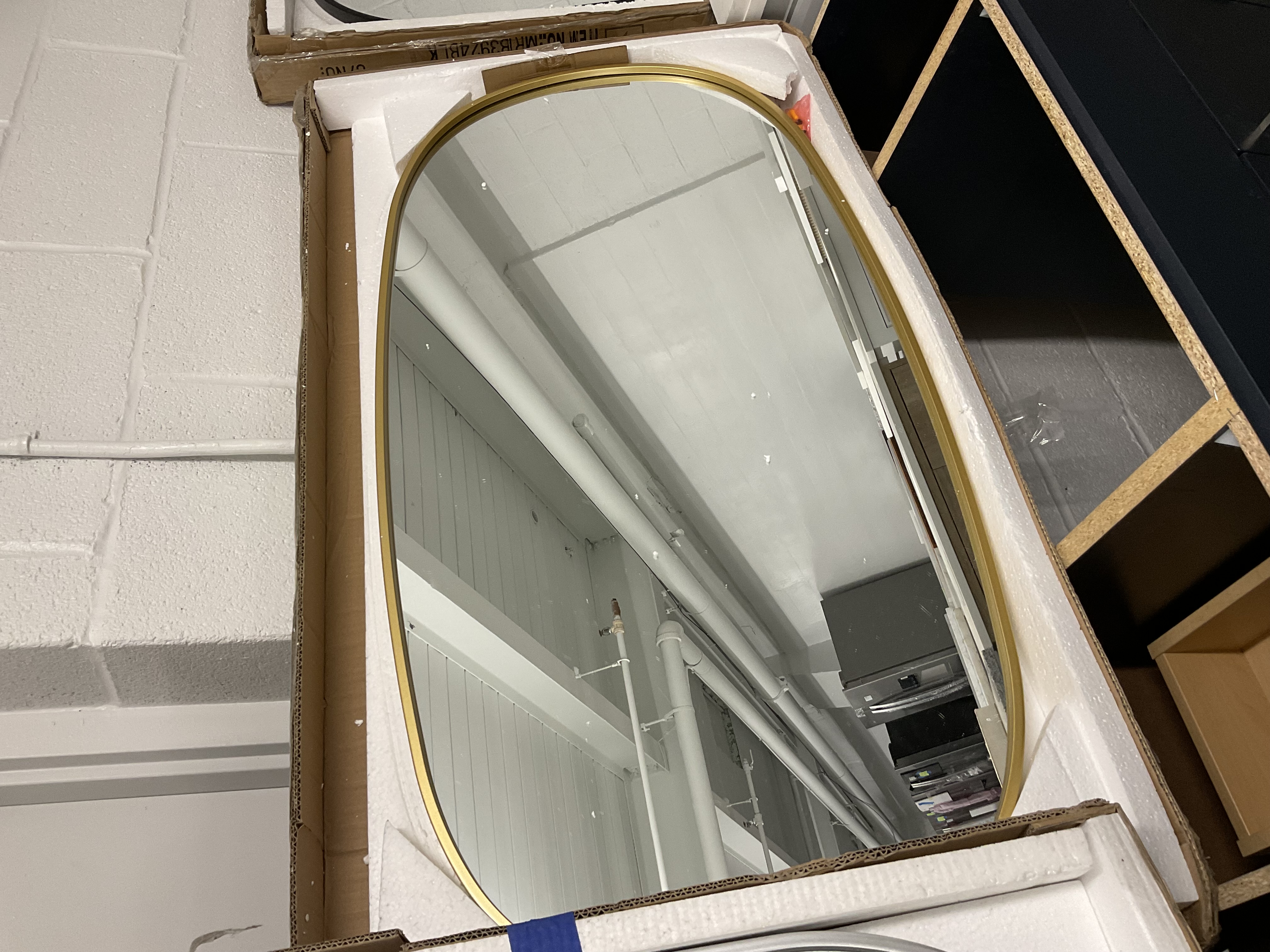 Elegant Lighting Brynn 24" W x 48" H Oval Framed Bathroom Mirror