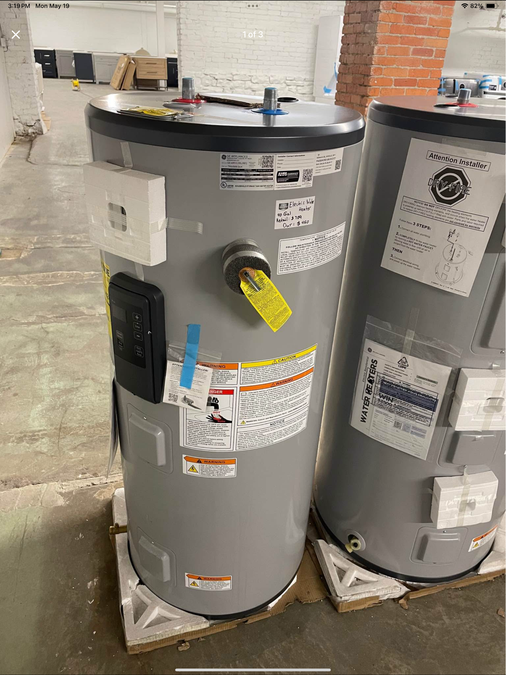 Electric Smart Water Heater 40 Gal 
