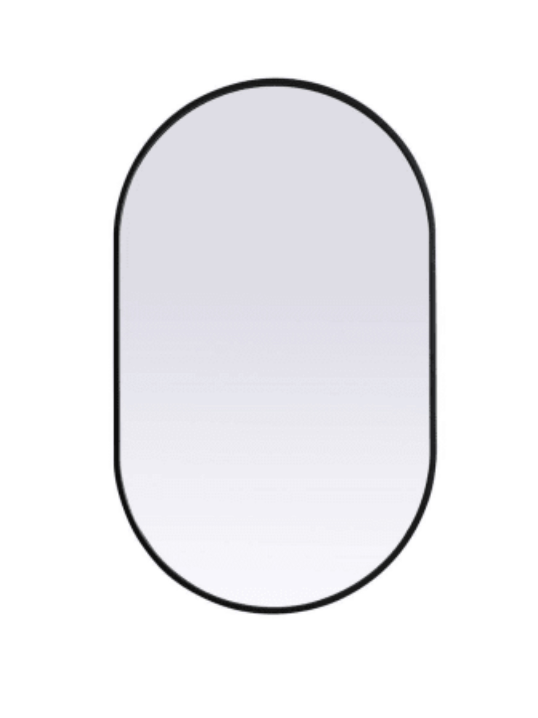  Elegant Lighting Asha 24" W x 40" H Modern Oval Bathroom Wall Mirror Model: MR2A2440BLK