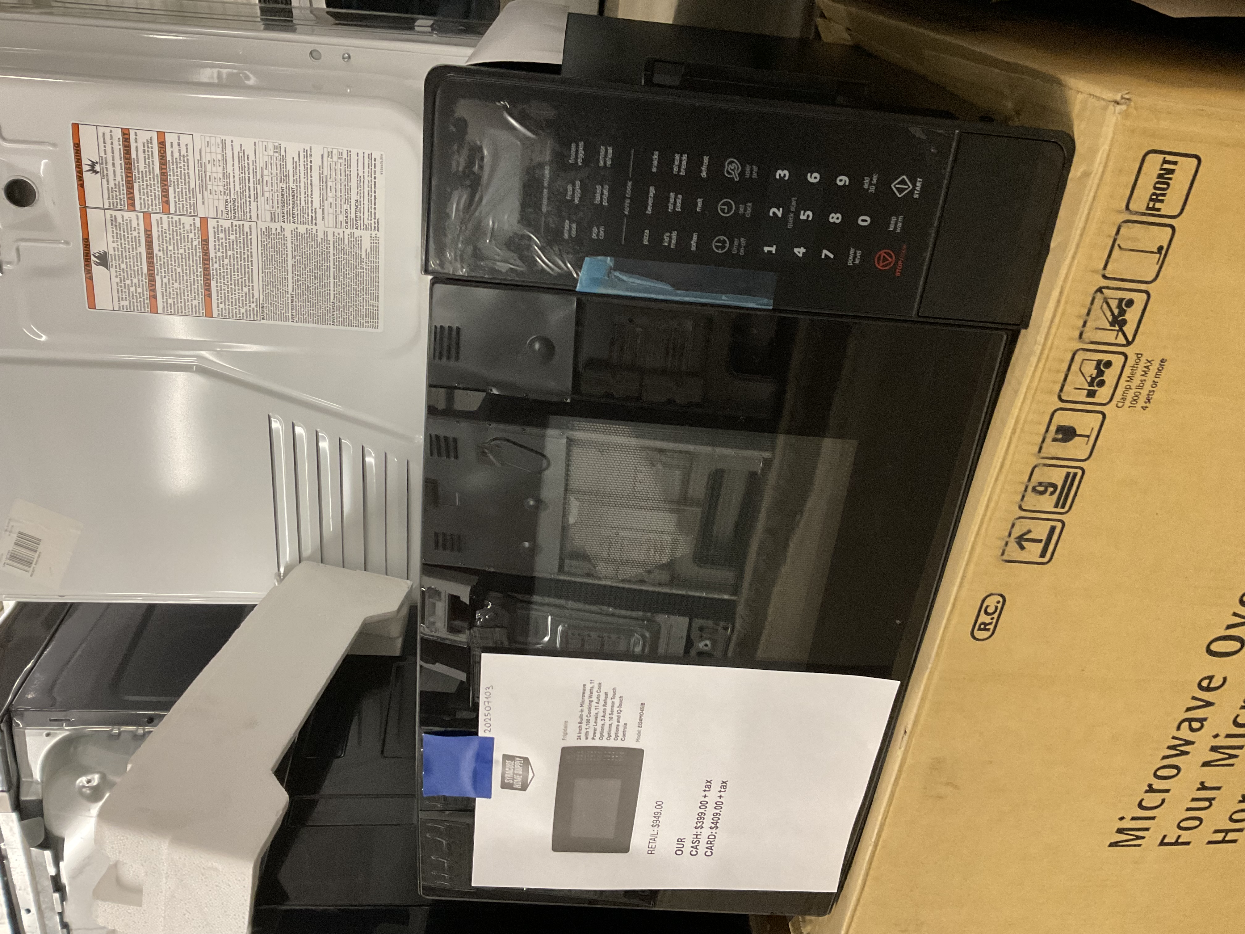 Frigidaire 24 Inch Built-in Microwave with 1,100 Cooking Watts, 11 Power Levels, 11 Auto Cook Options, 3 Auto Reheat Options, 10 Sensor Touch Options and IQ-Touch Controls 202507103