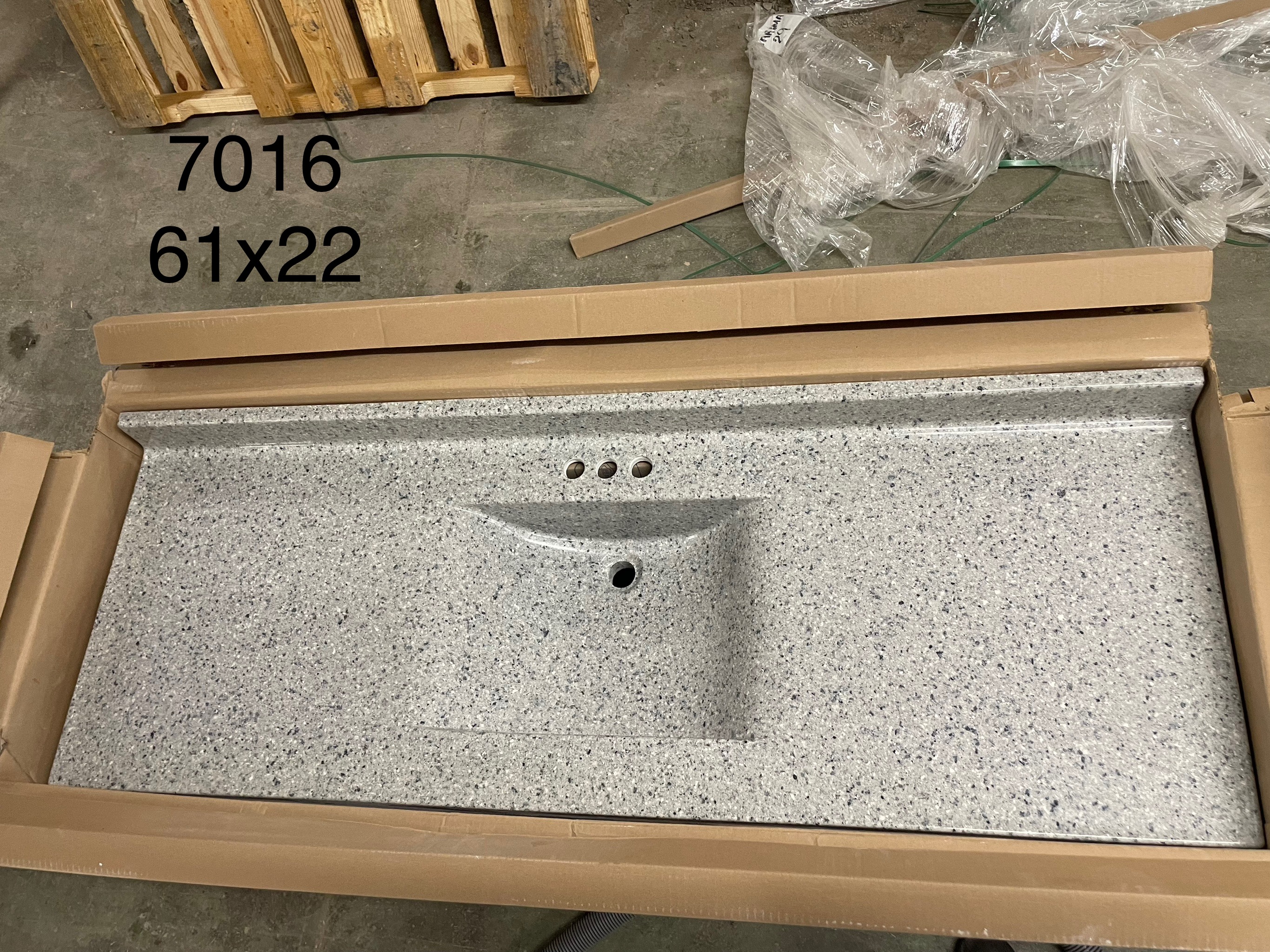 Vanity top 61x22 7016