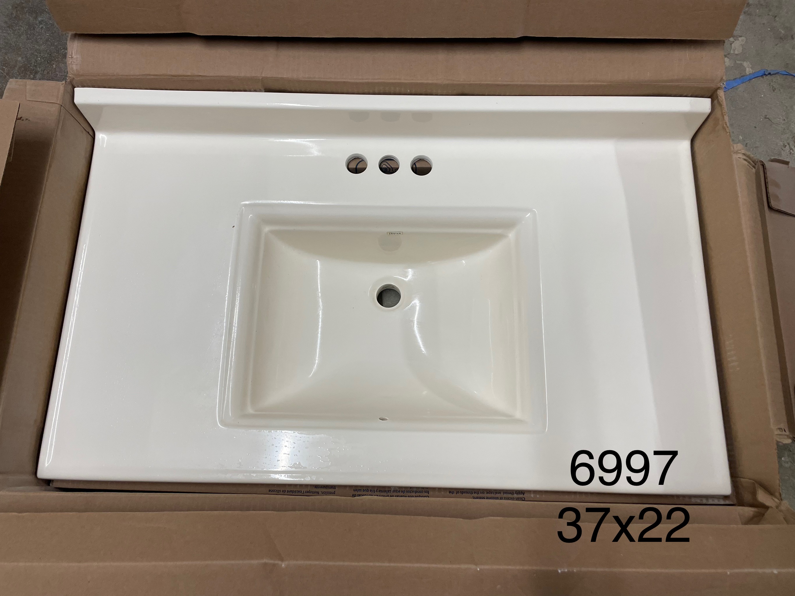 Vanity top 37x22 6997