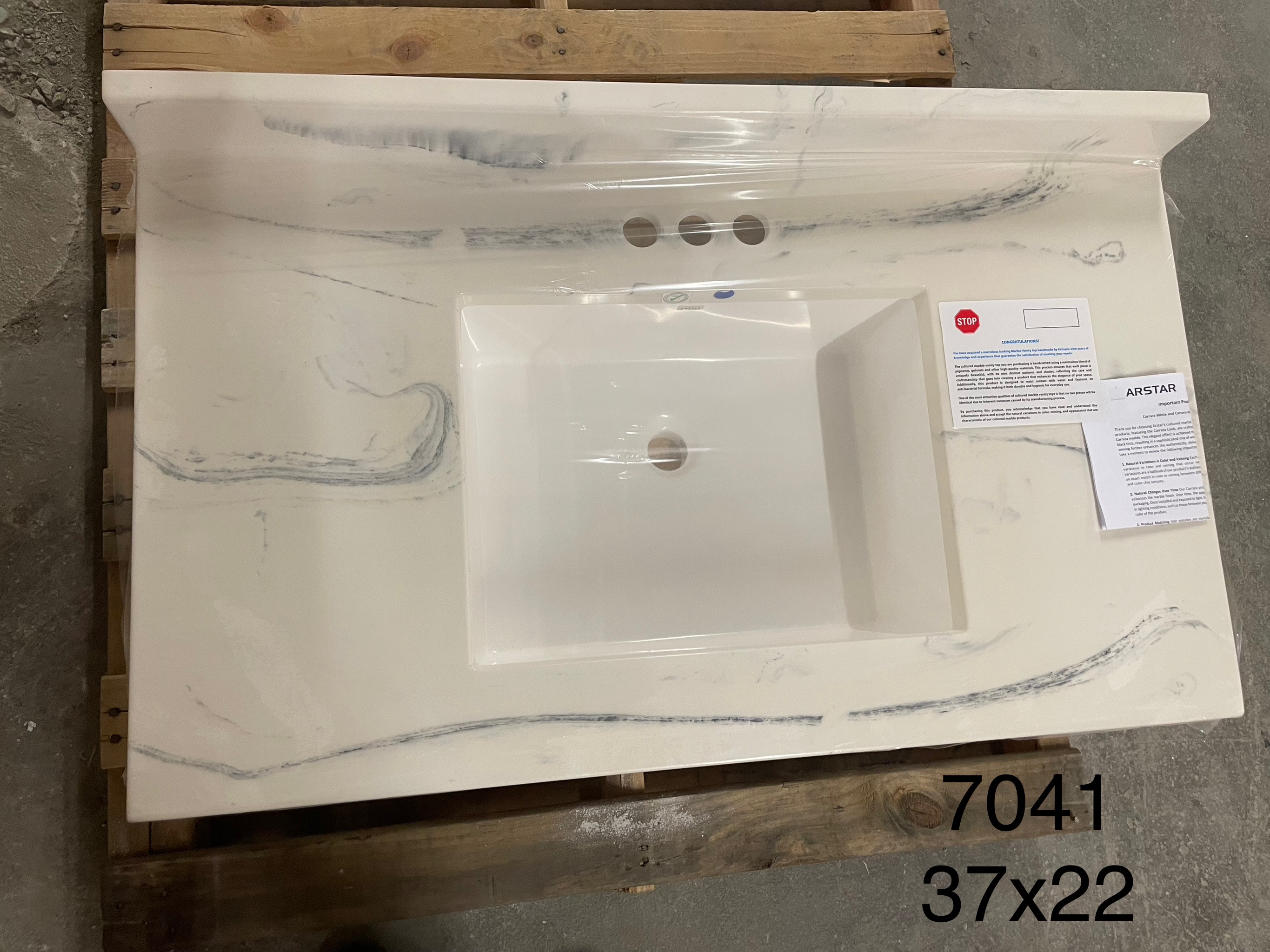 Vanity top 37x22 7041