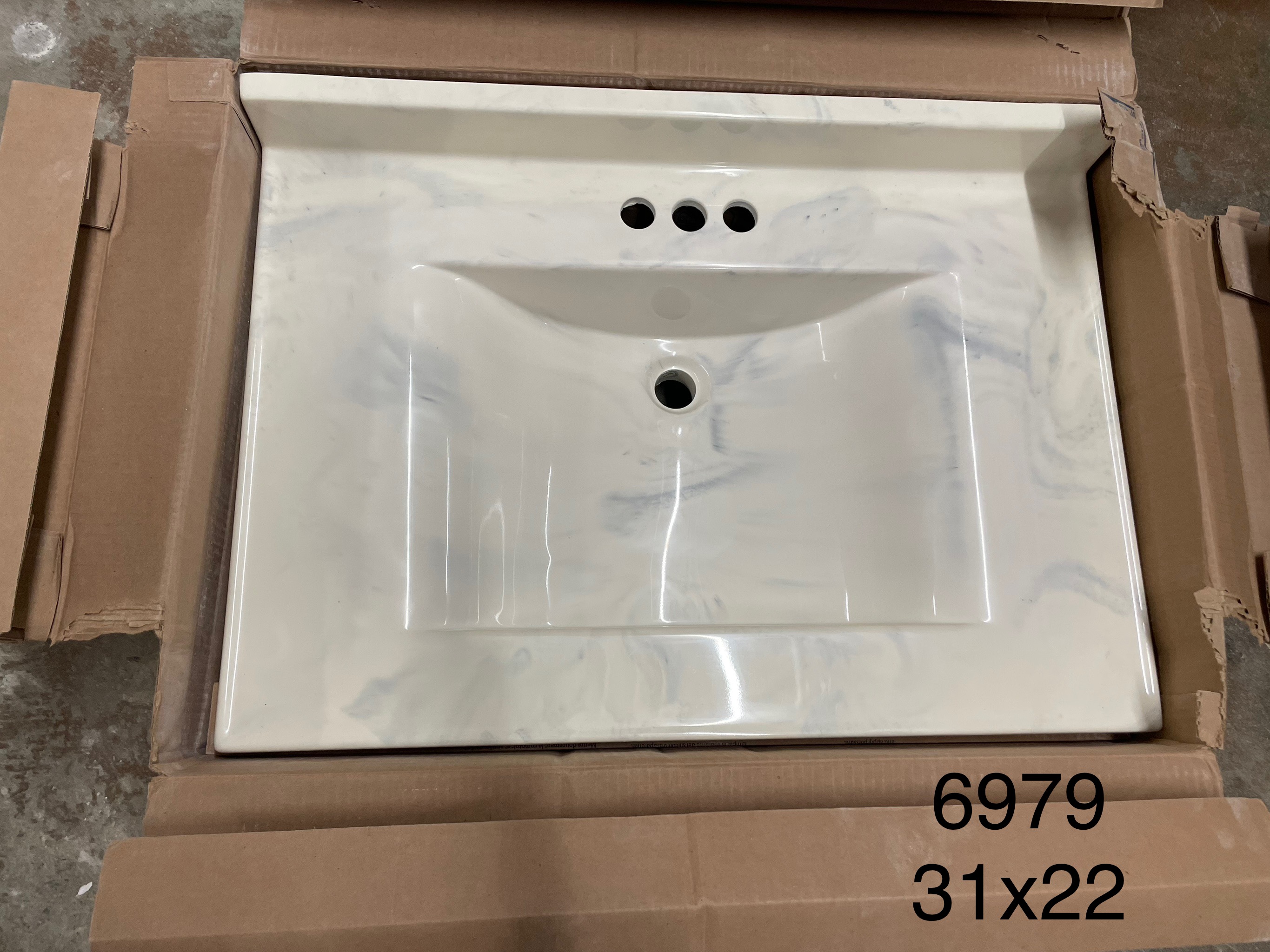 Vanity top 31x22 6979