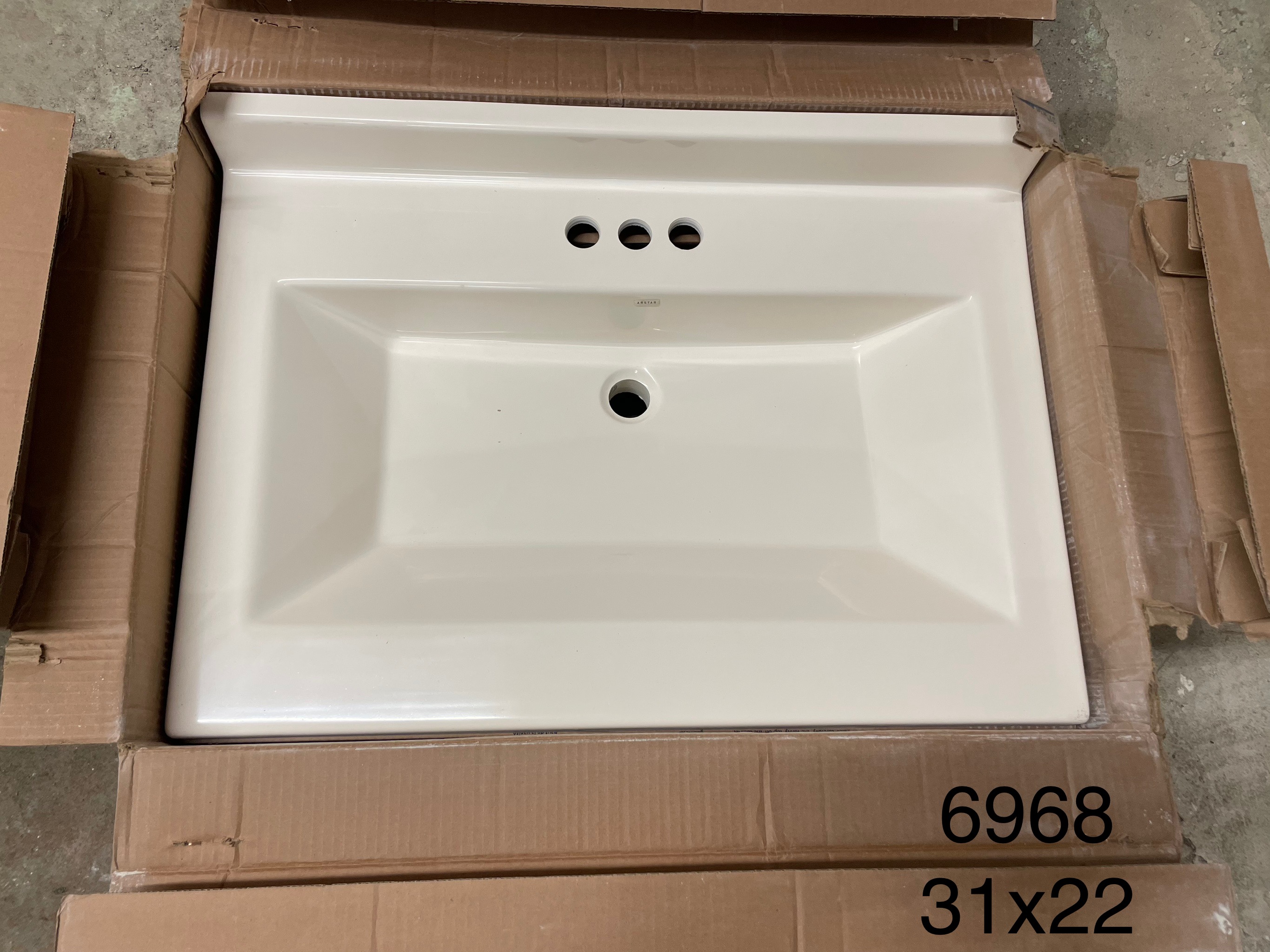 Vanity top 31x22 6968