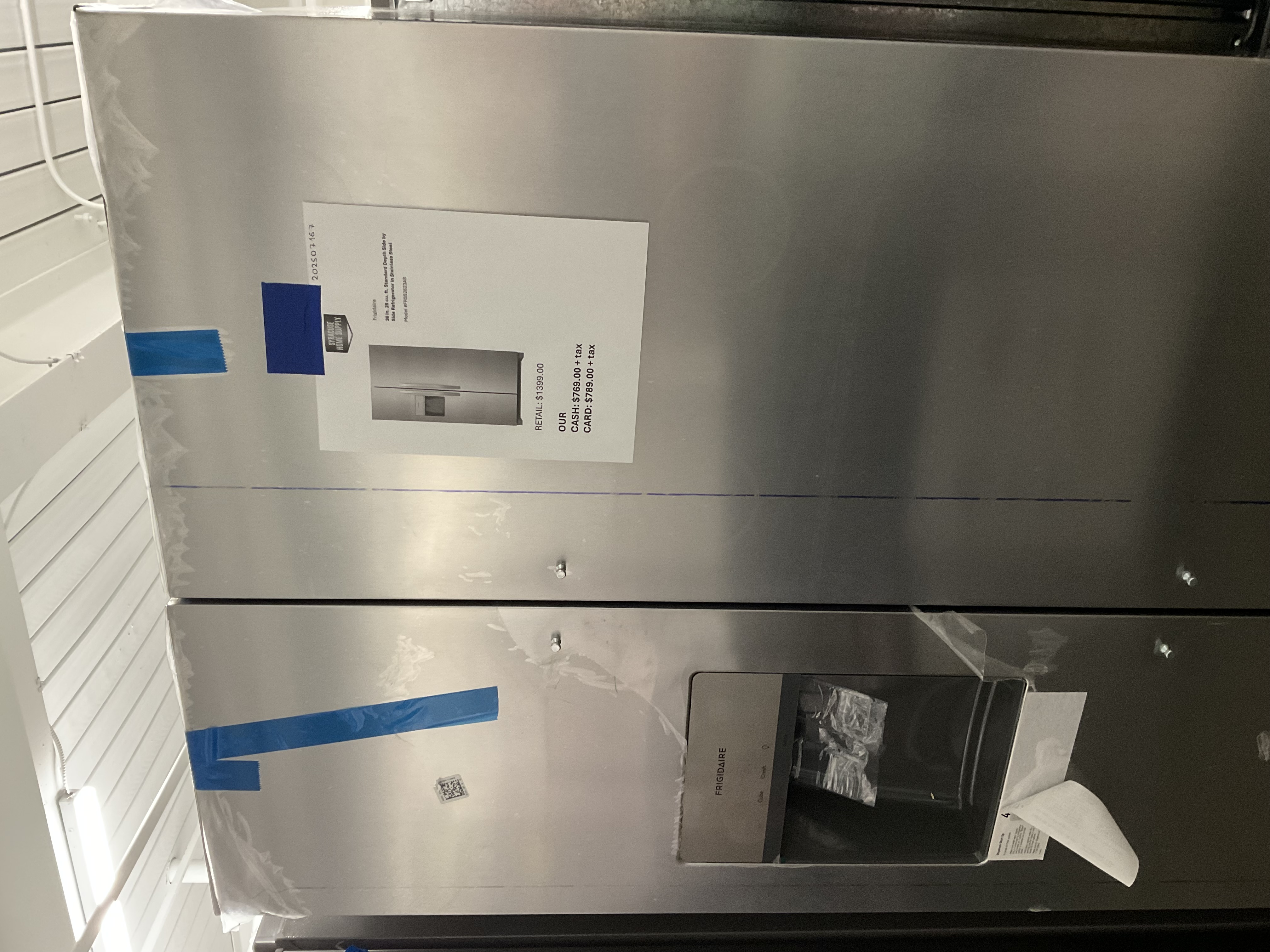 Frigidaire 36 in. 26 cu. ft. Standard Depth Side by Side Refrigerator in Stainless Steel 202507167
