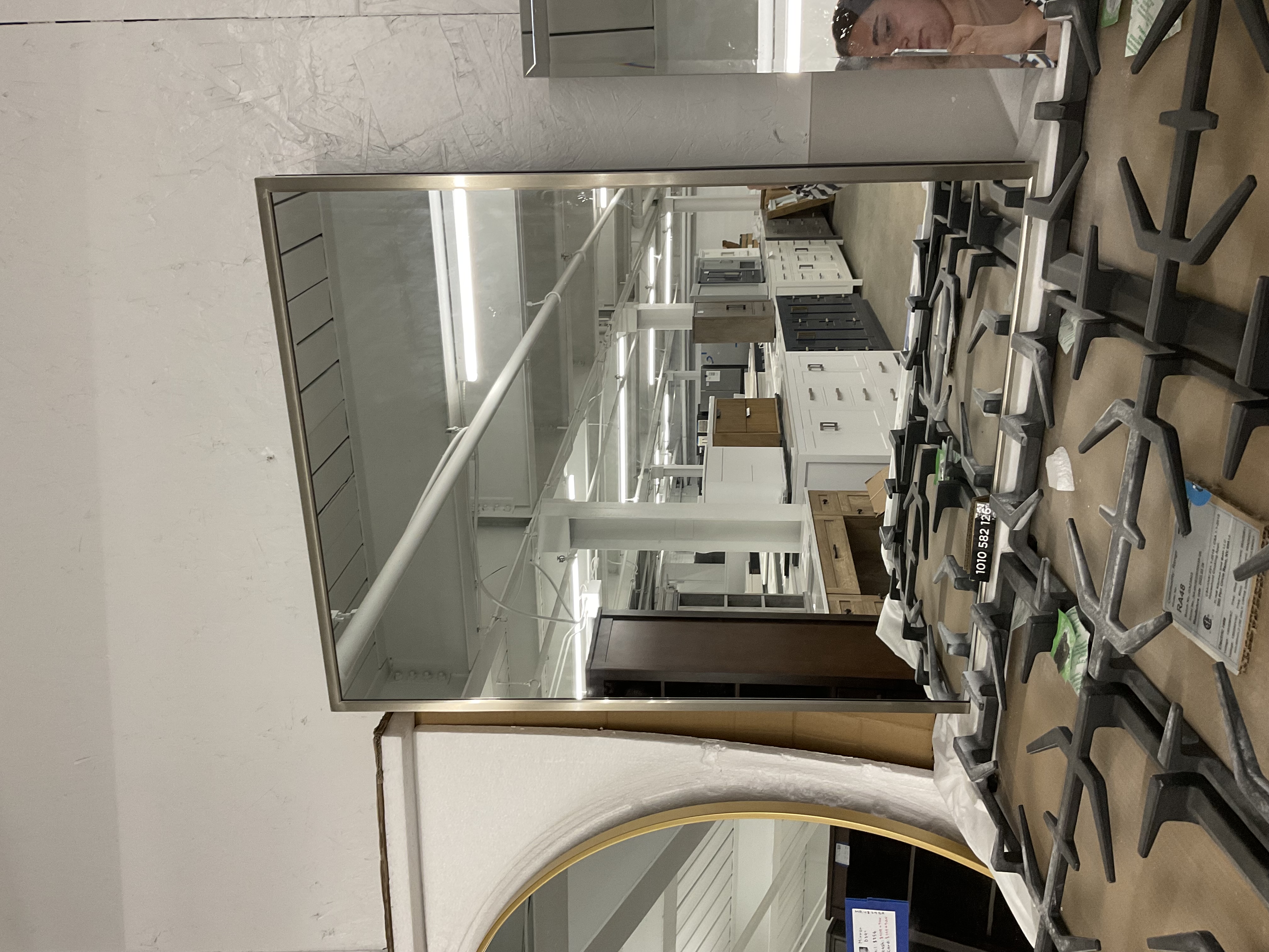 24 in. W x 30 in. H Rectangular Brushed Nickel Medicine Cabinet with Mirror 202509103