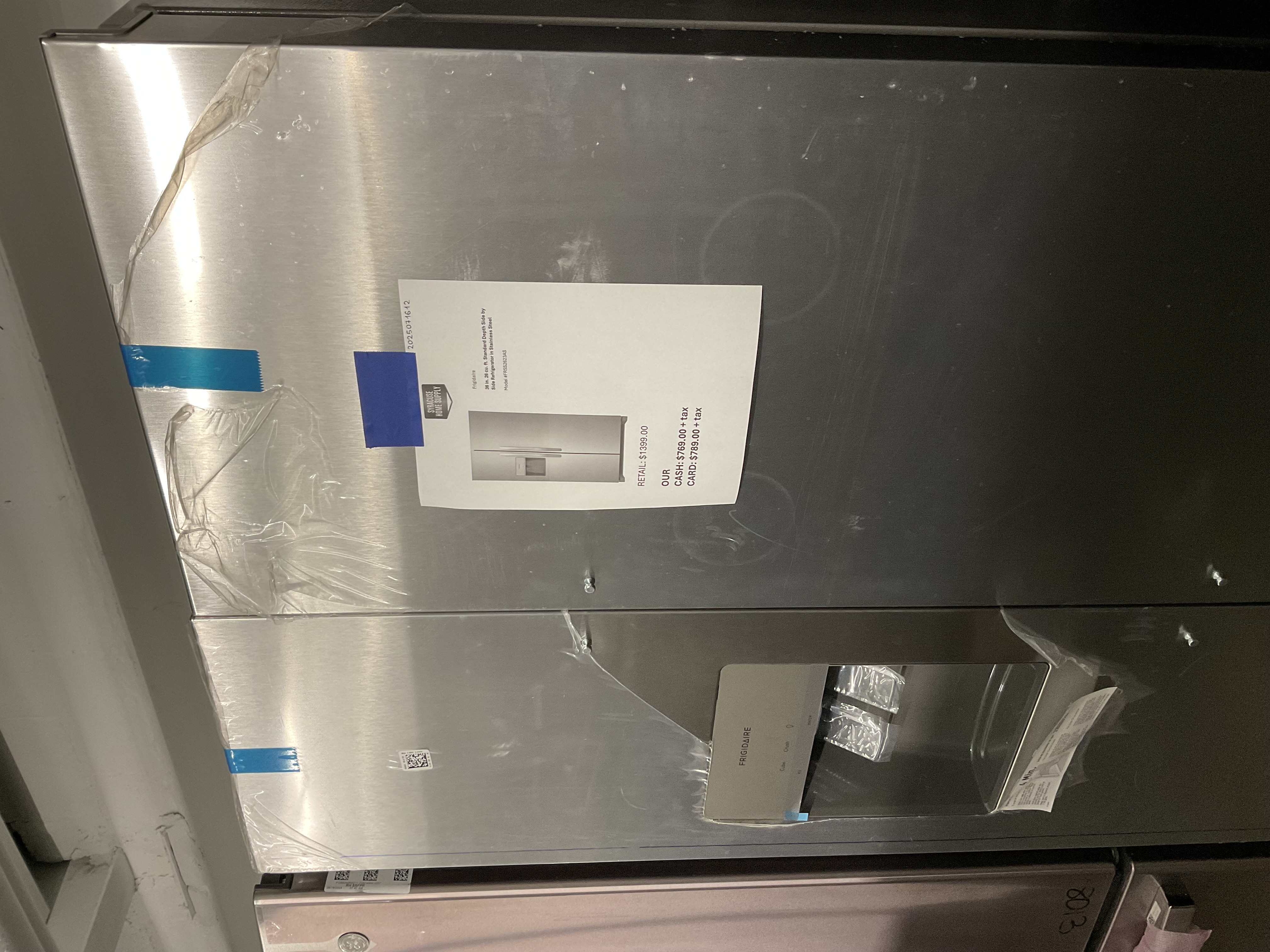 Frigidaire 36 in. 26 cu. ft. Standard Depth Side by Side Refrigerator in Stainless Steel 2025071612