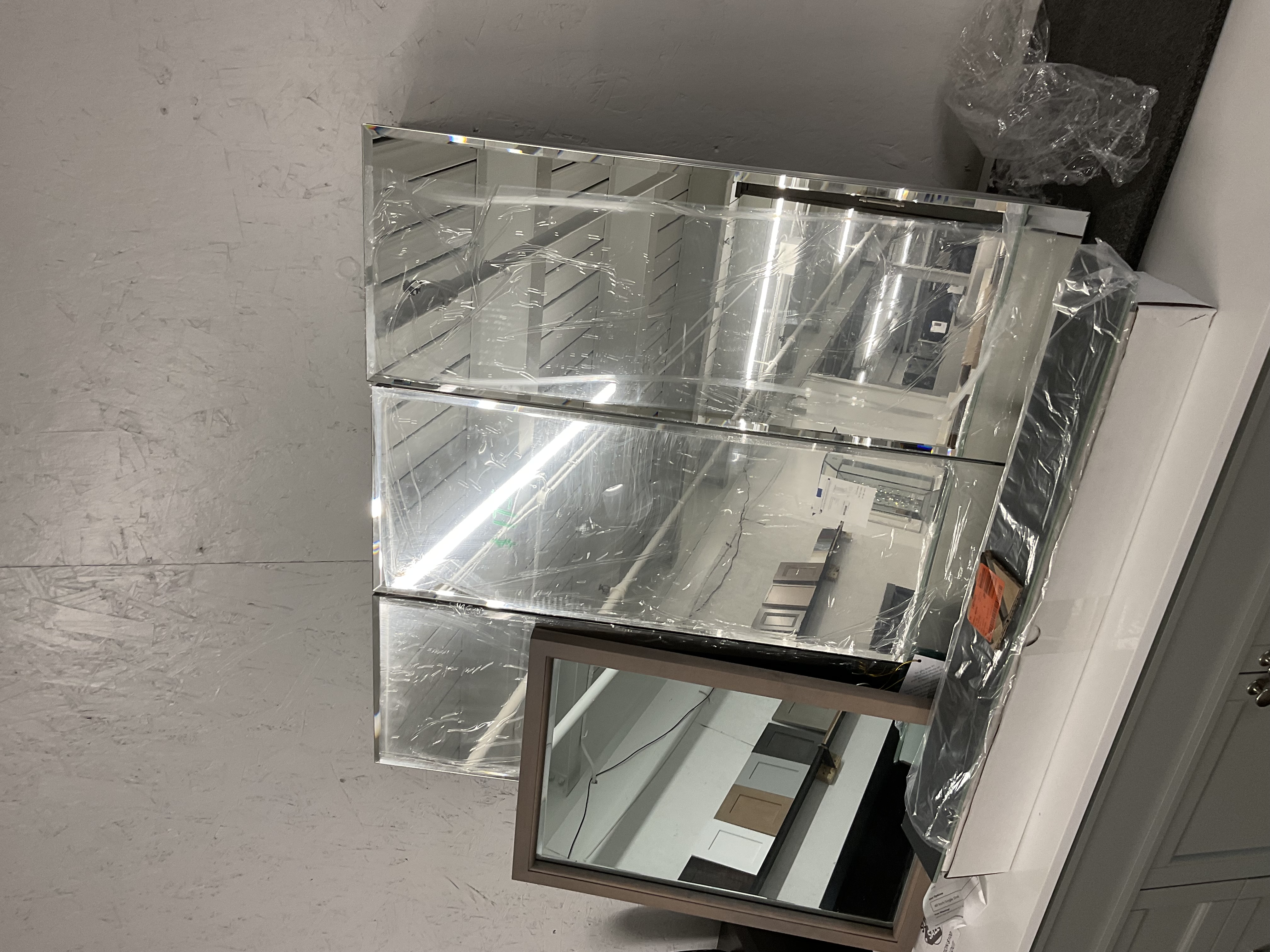 36 in. W x 31 in. H Rectangular Aluminum Medicine Cabinet with Mirror 202509101