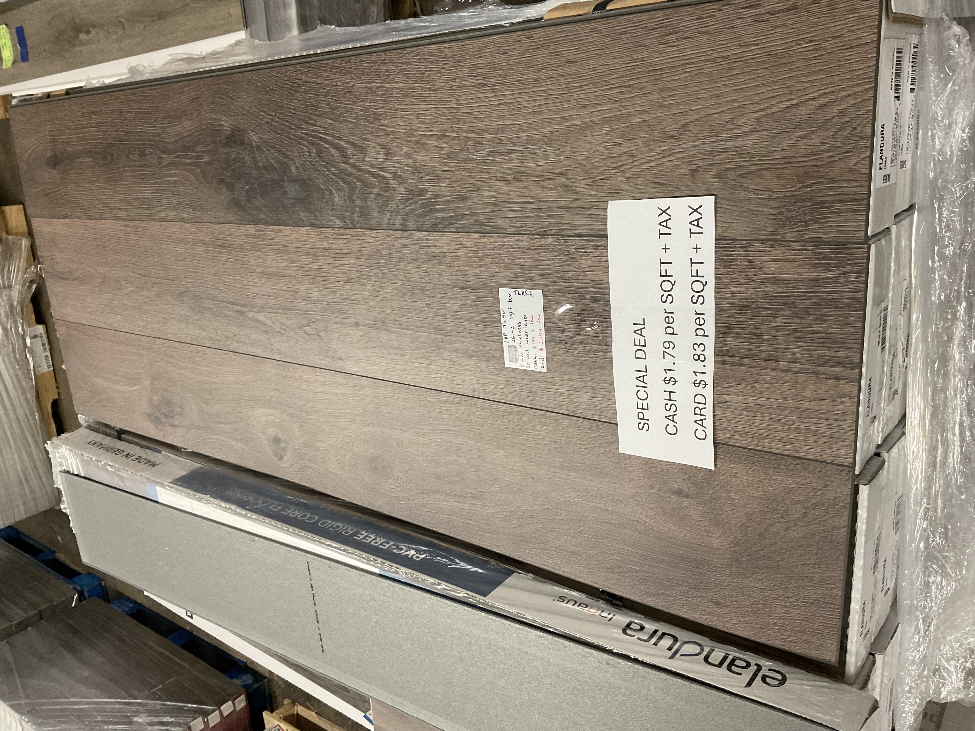 LVP SPC $1.79-SQFT 20 mil wear layer 5 mm thickness TERRA