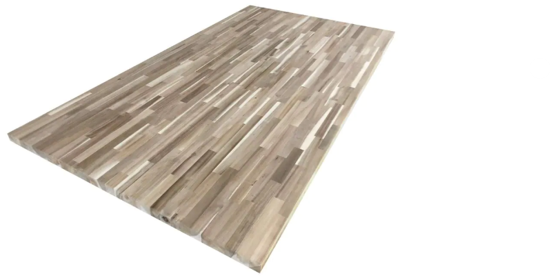 8 ft. L x 39 in. D Butcher Block Island Unfinished Acacia Square Edge