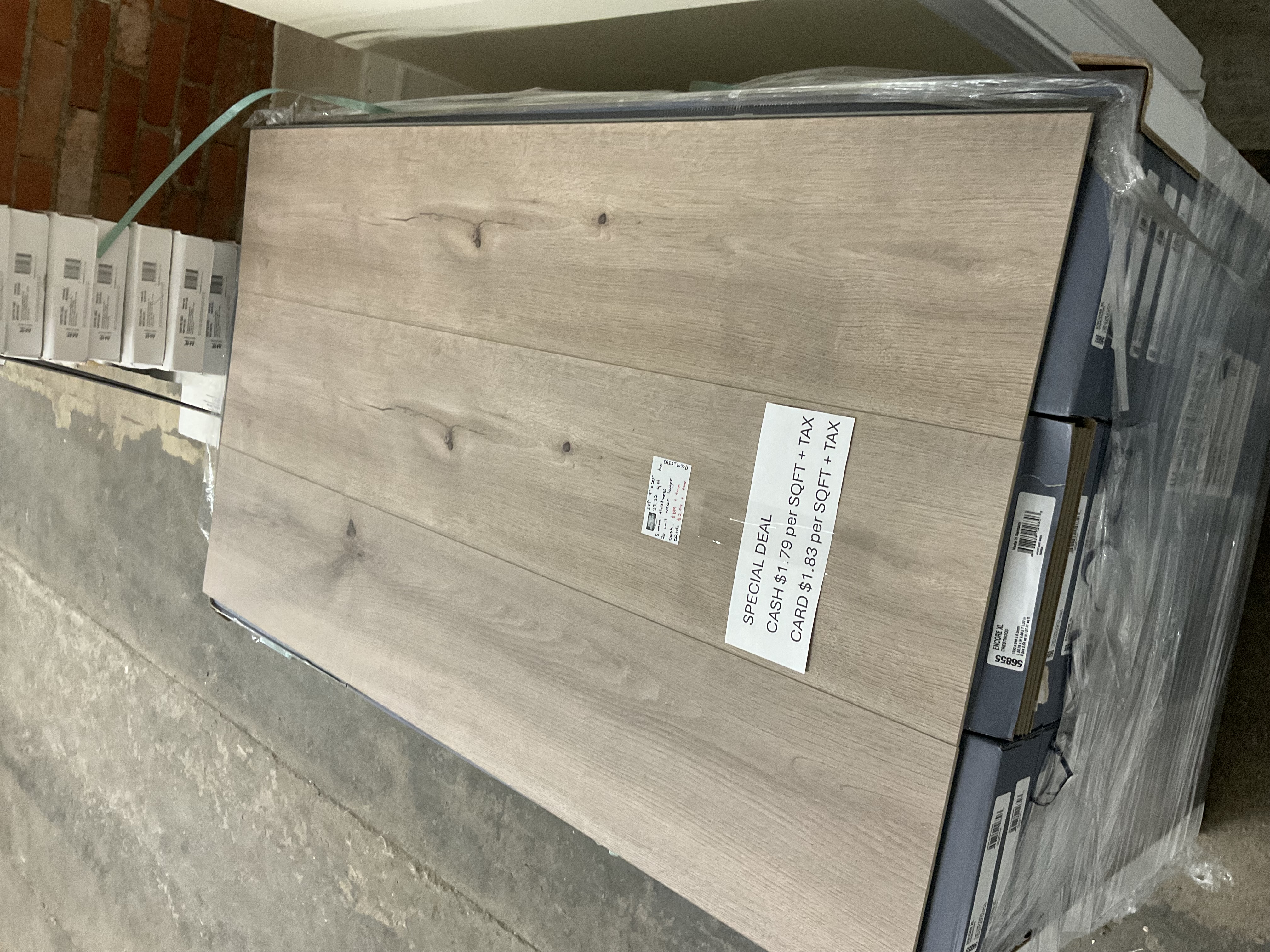 LVP SPC $1.79-SQFT 20 mil wear layer 5 mm thickness CRESTWOOD