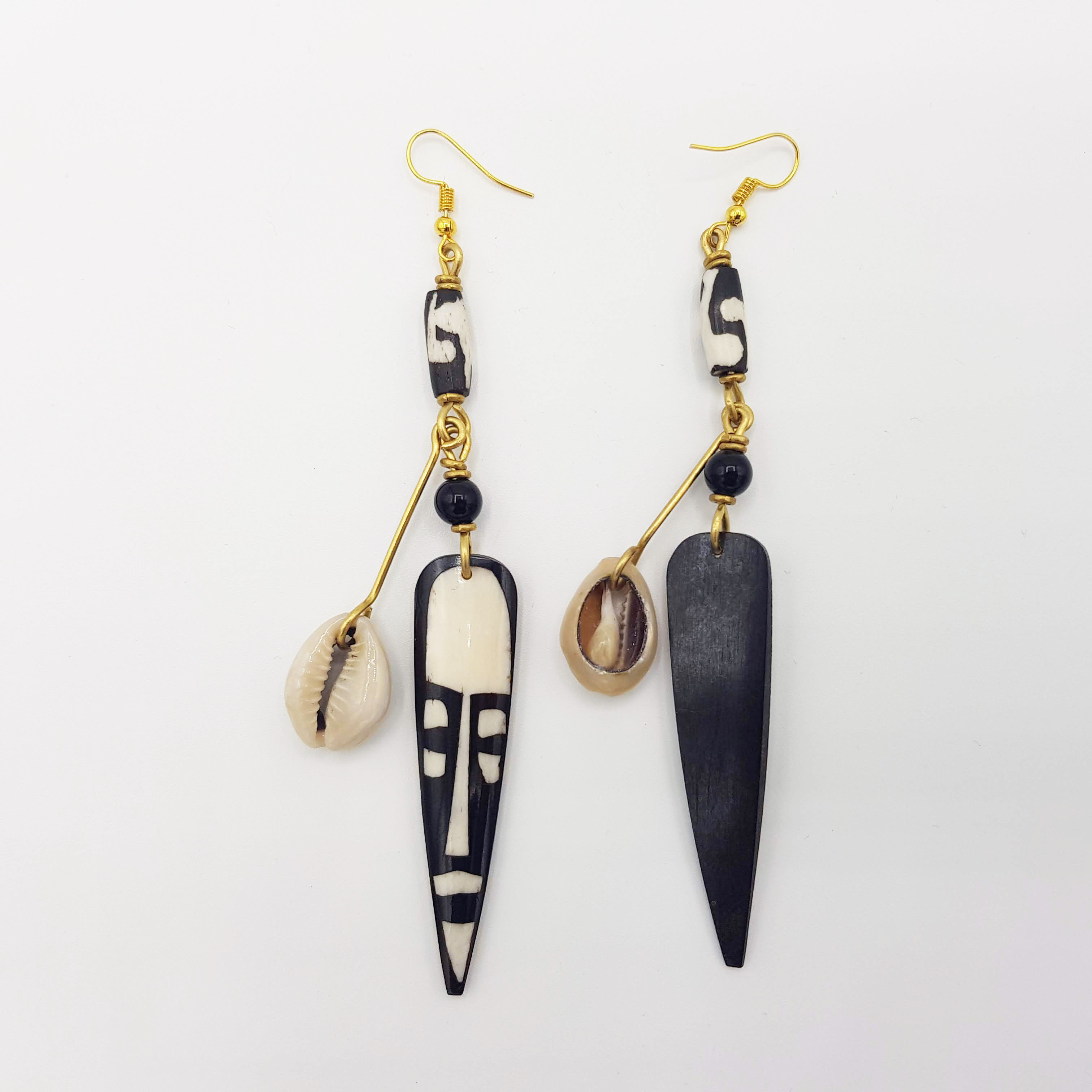 Boucles d'oreilles masque africain 