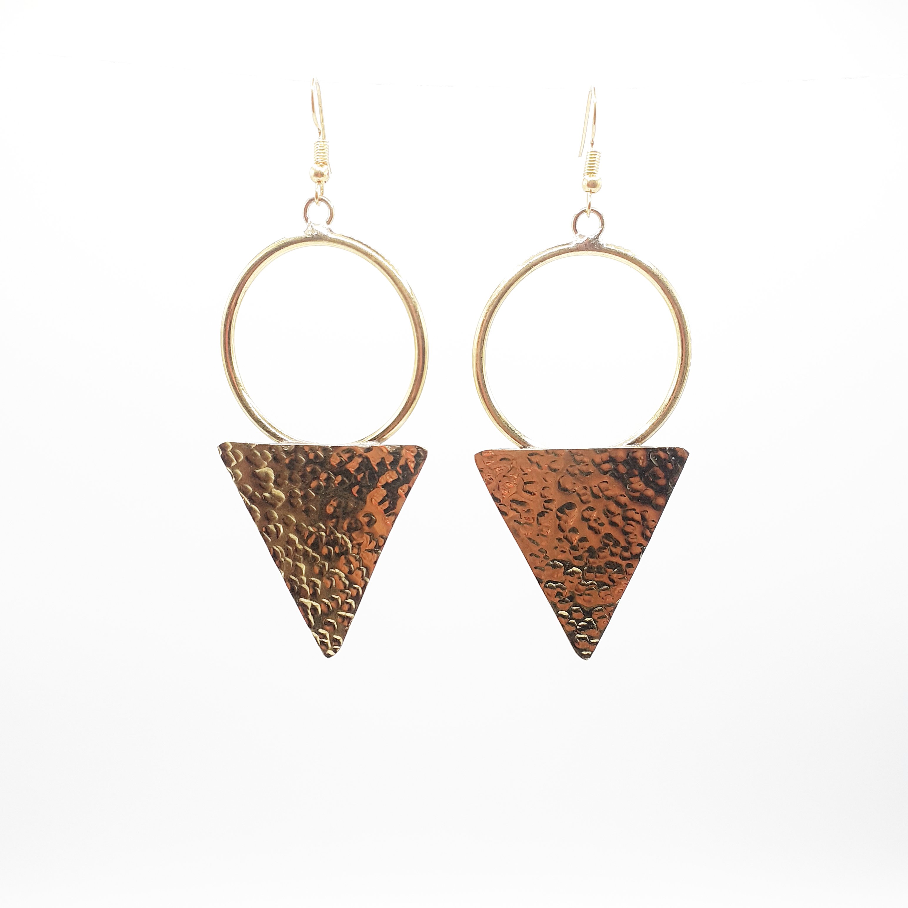 Boucles d'oreilles triangle en laiton