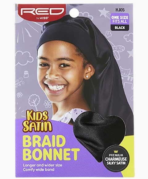 Red By Kiss Kids Satin Braid Bonnet