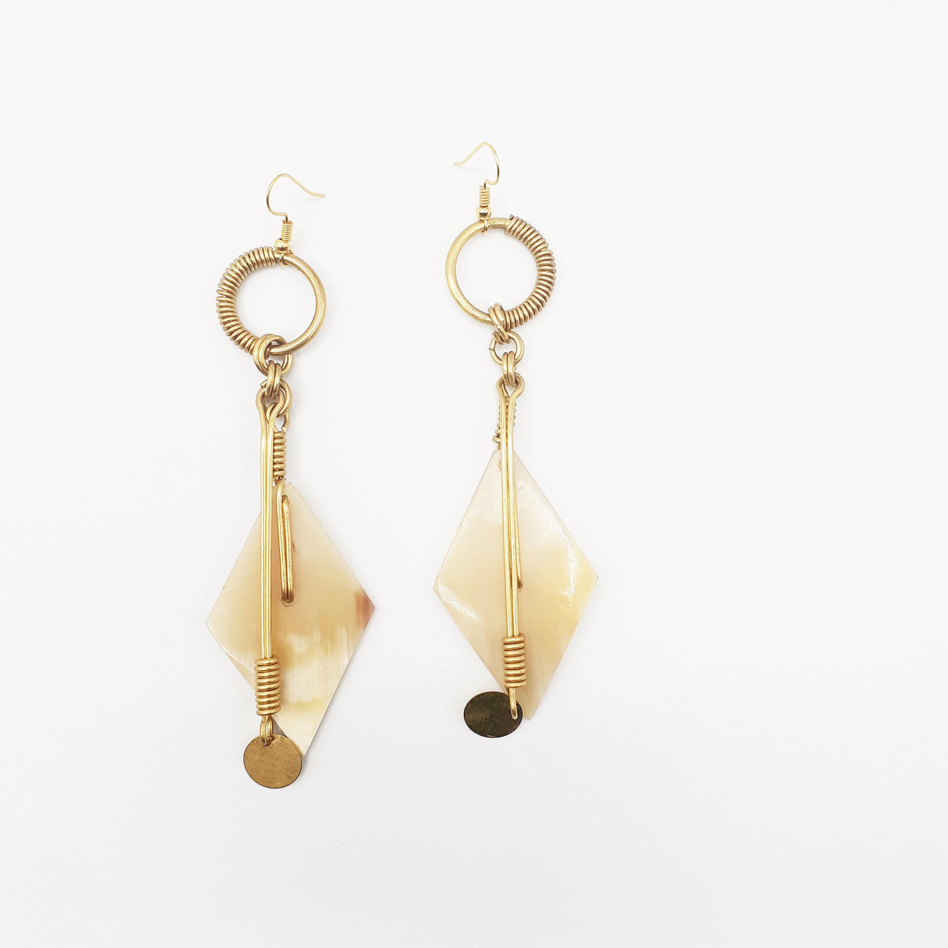 Boucles d'oreilles raffinées en laiton