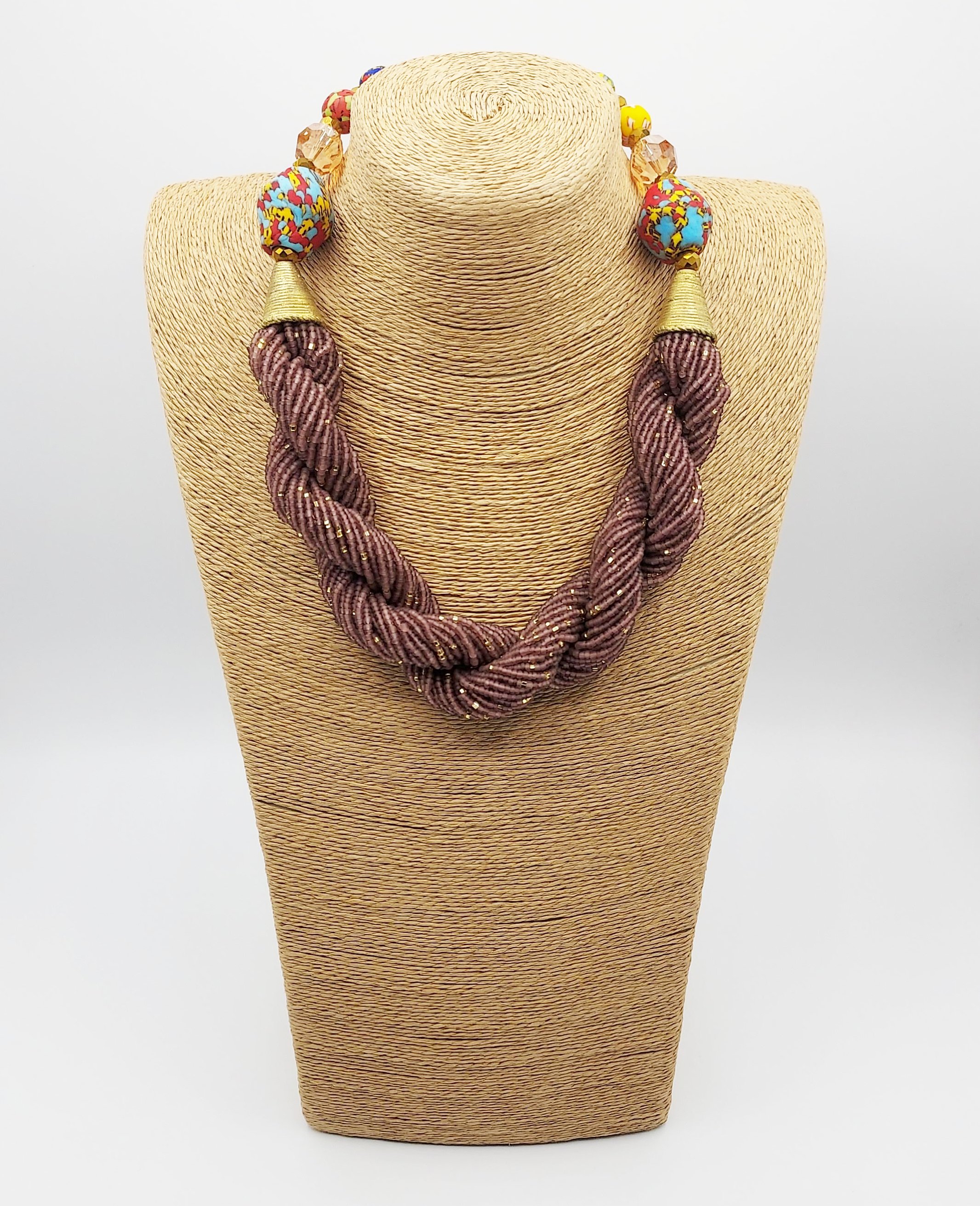 Collier tressé doré