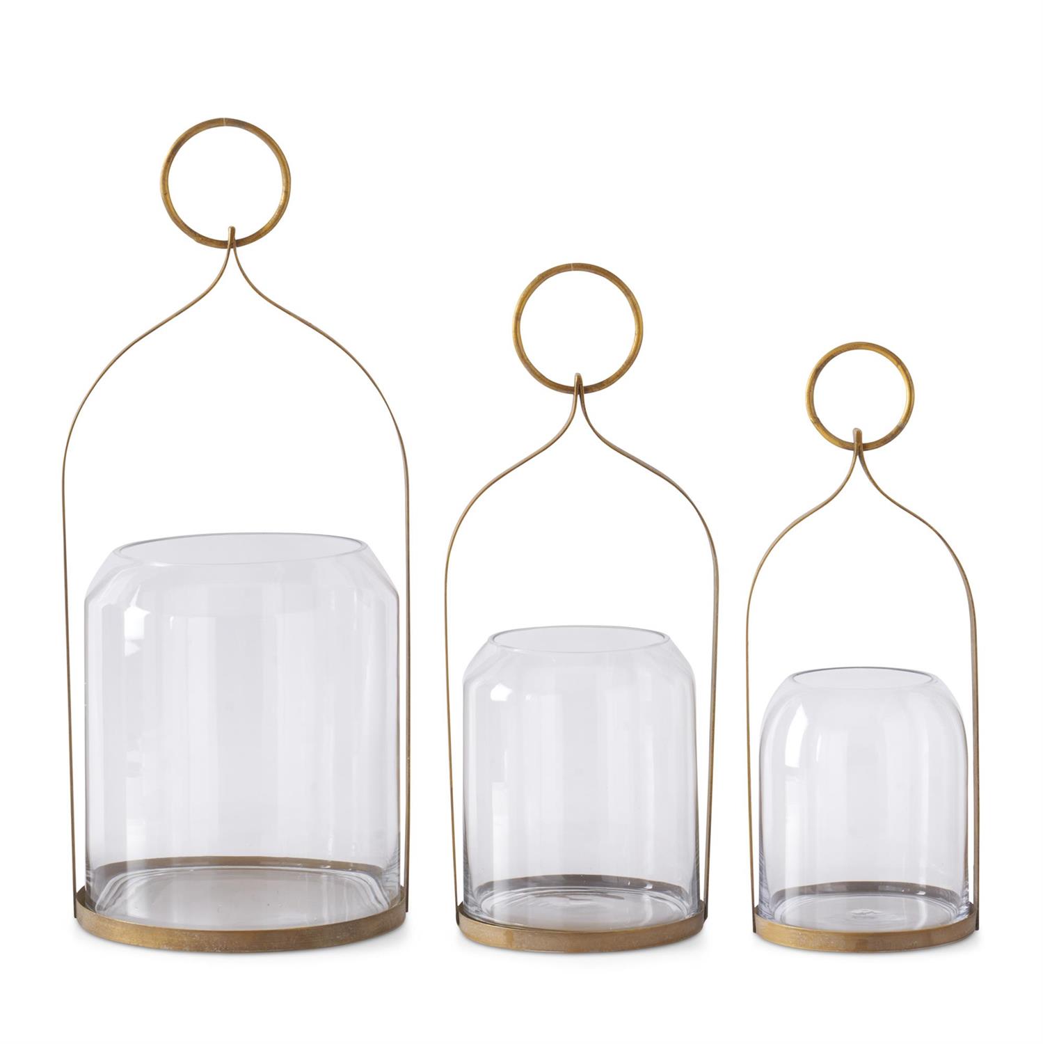 Antiqued Gold Open Dome Lanterns