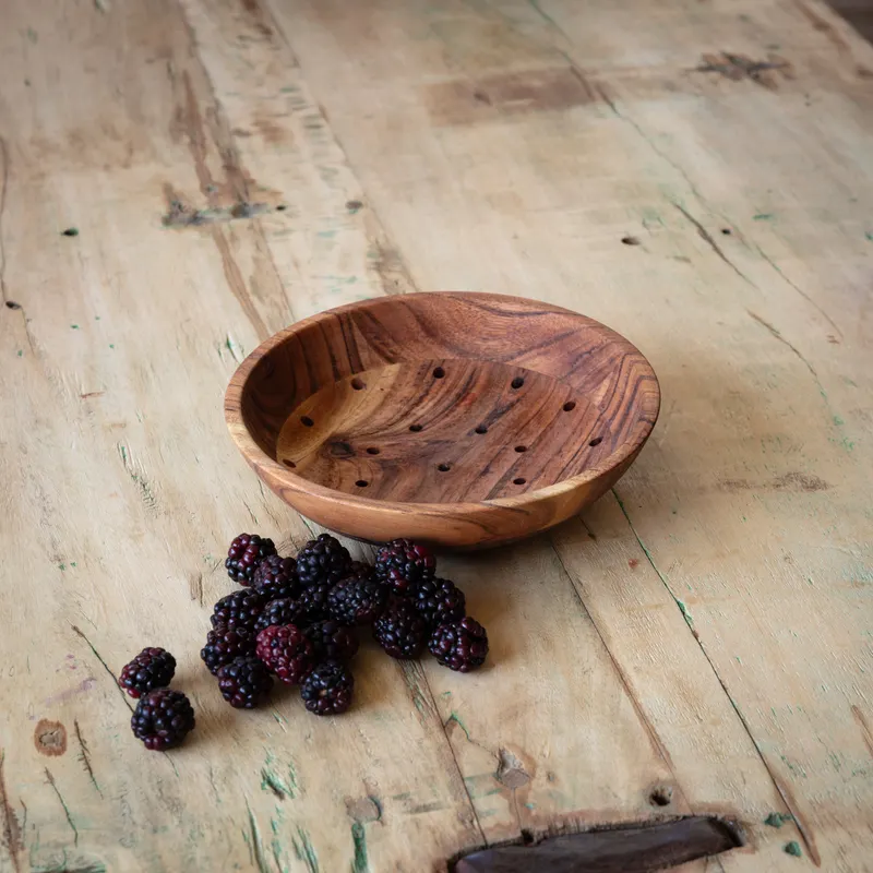 Wooden Berry Bowl