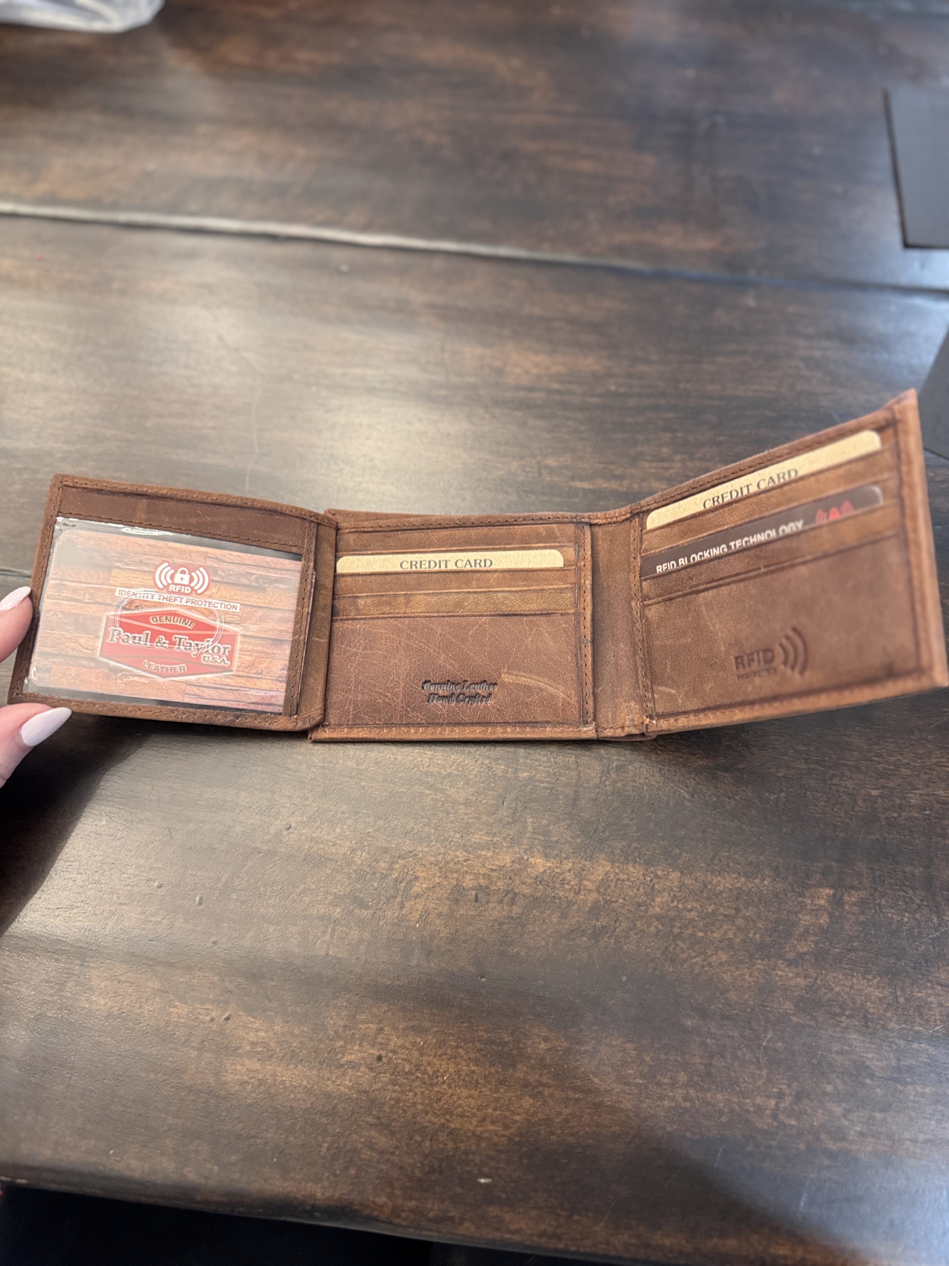 Trifold Leather Wallet