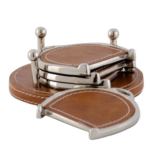 Brown Leather Coasters