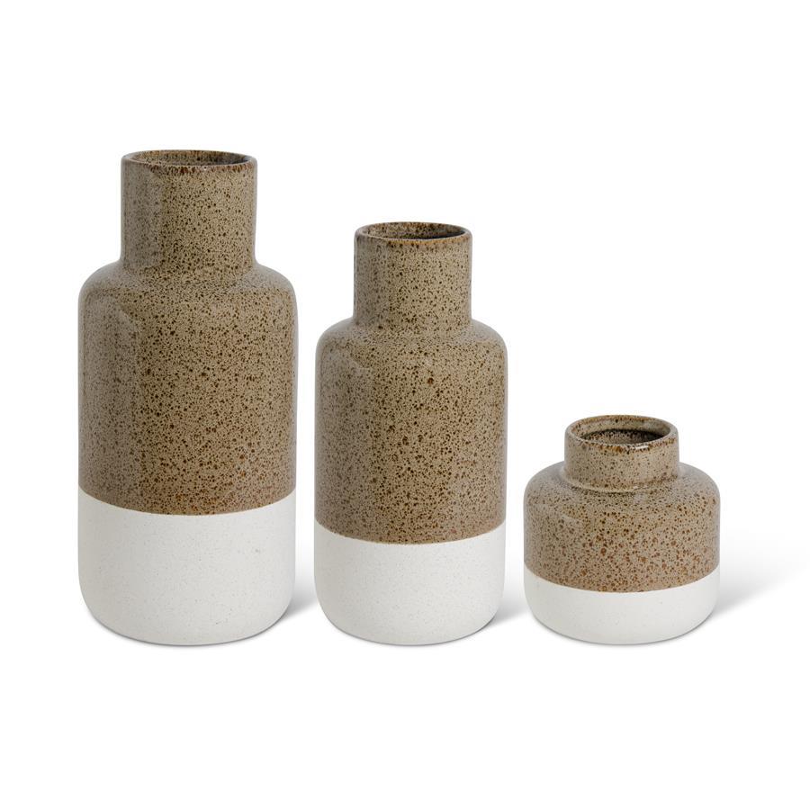 Tan Speckled Vases