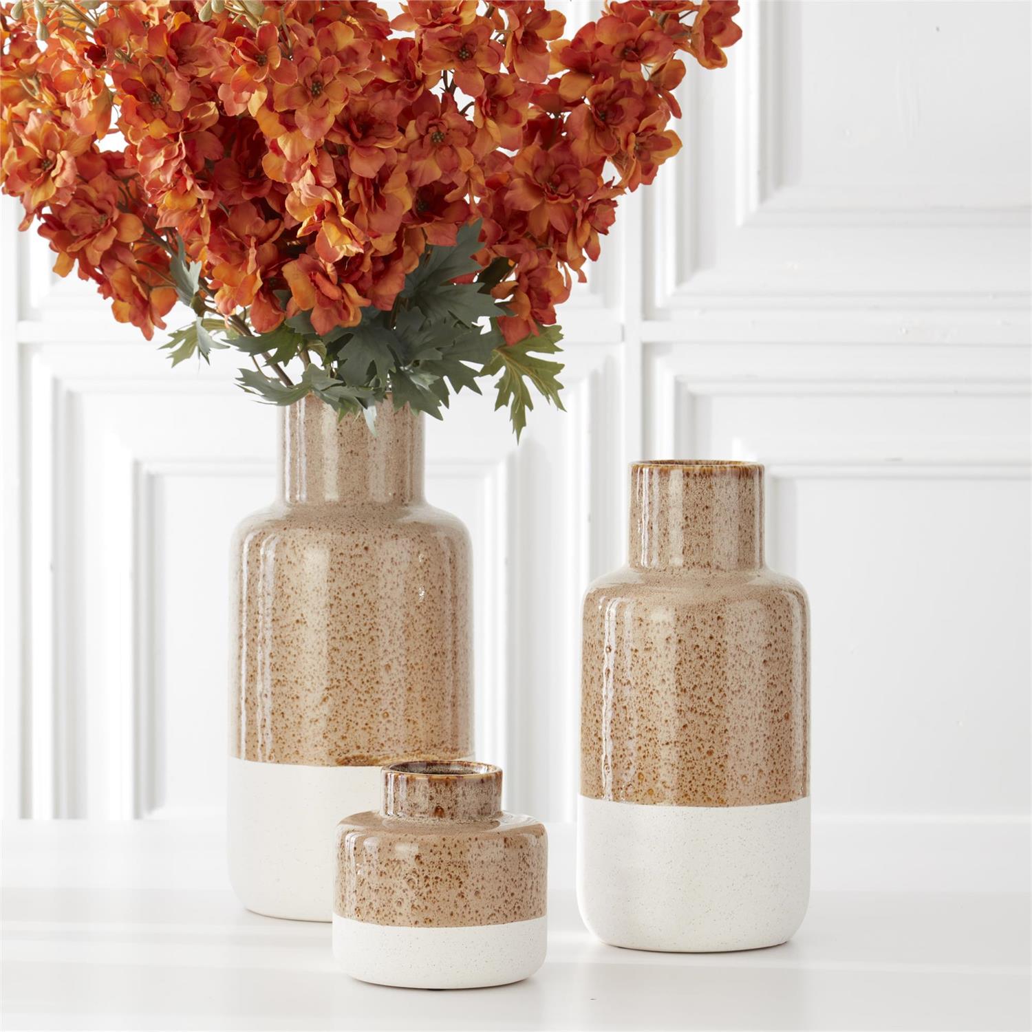 Tan Speckled Vases