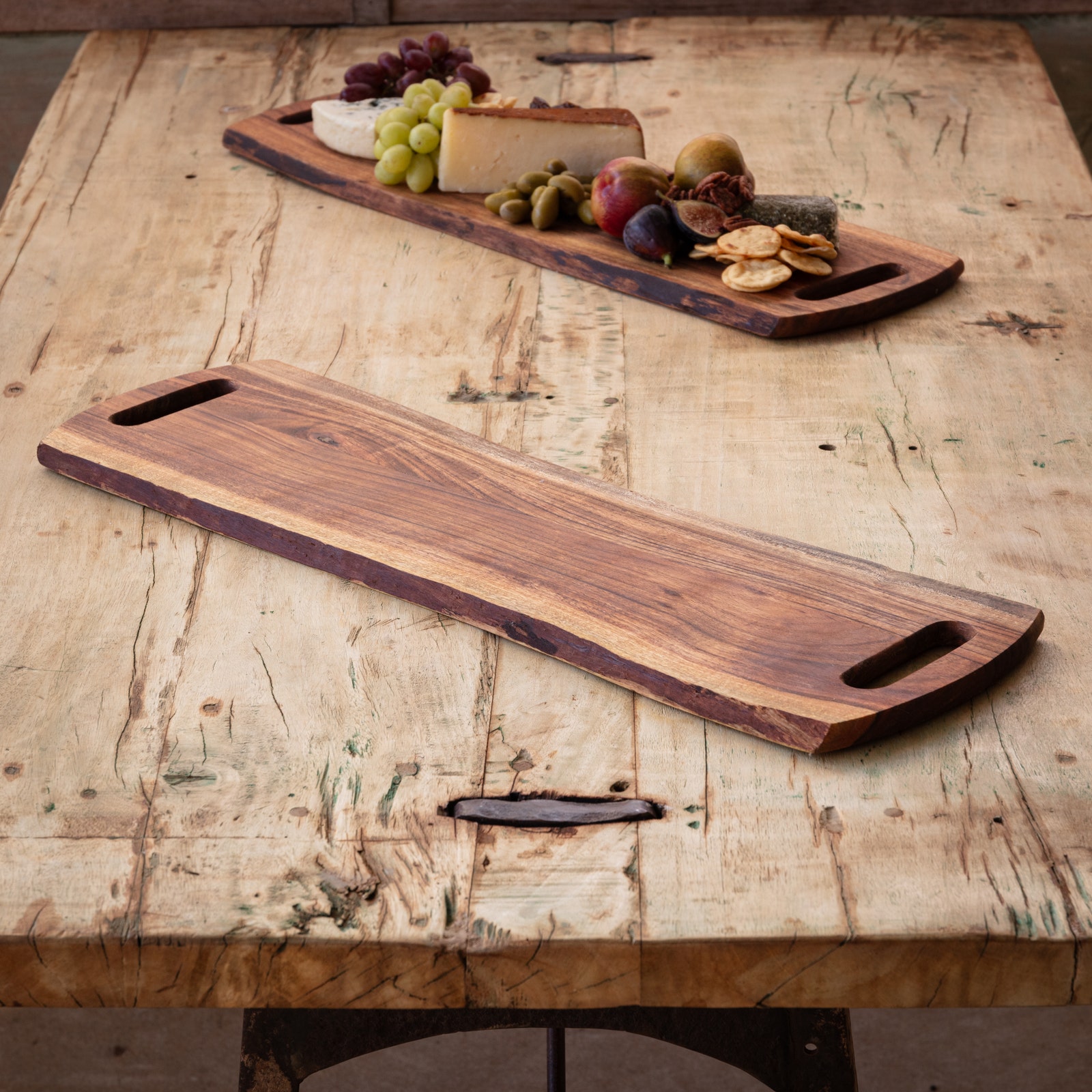 Live Edge Serving Board w/Handles