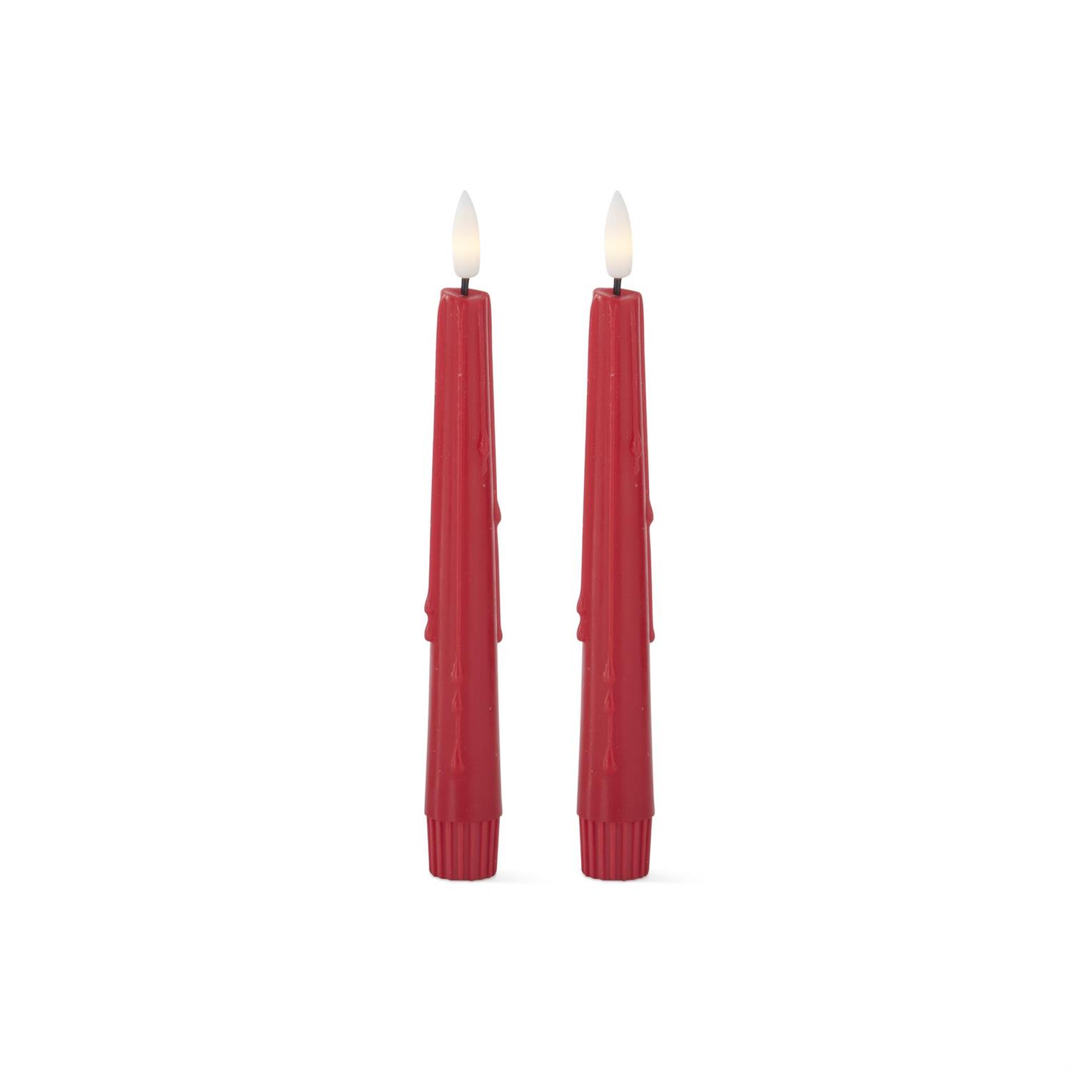 Red Drip Taper Candles