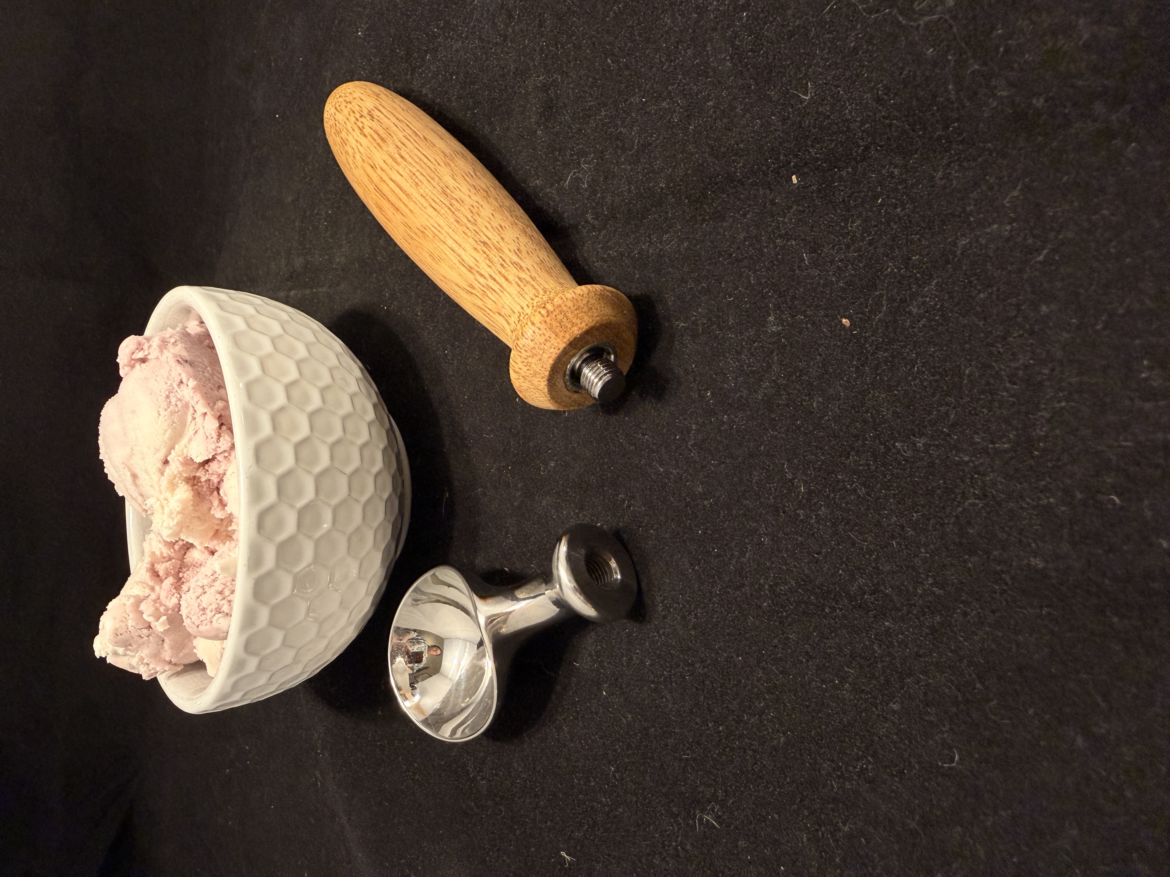 White Limba Ice Cream Scoop