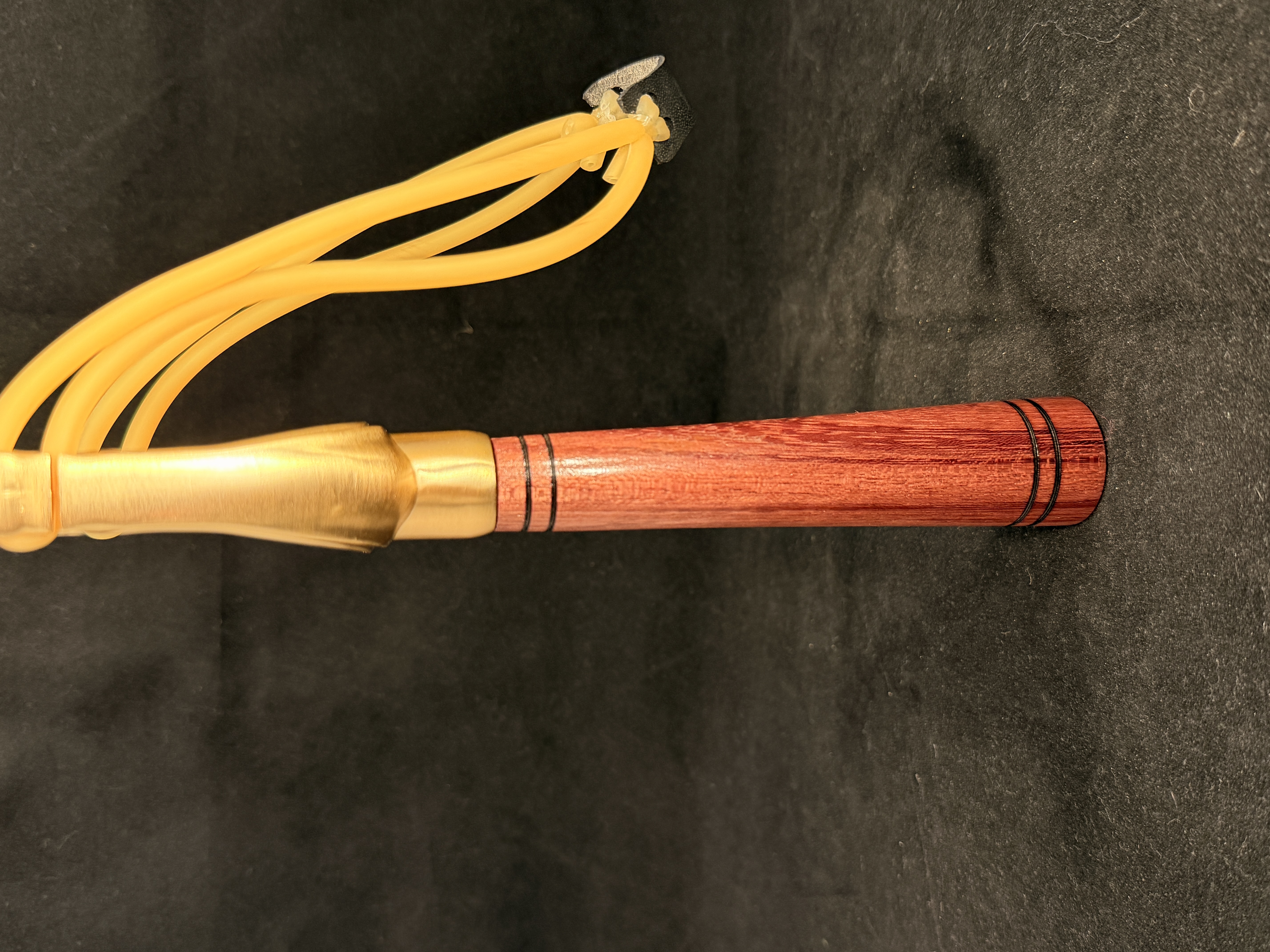 Purpleheart and Brass Slingshot