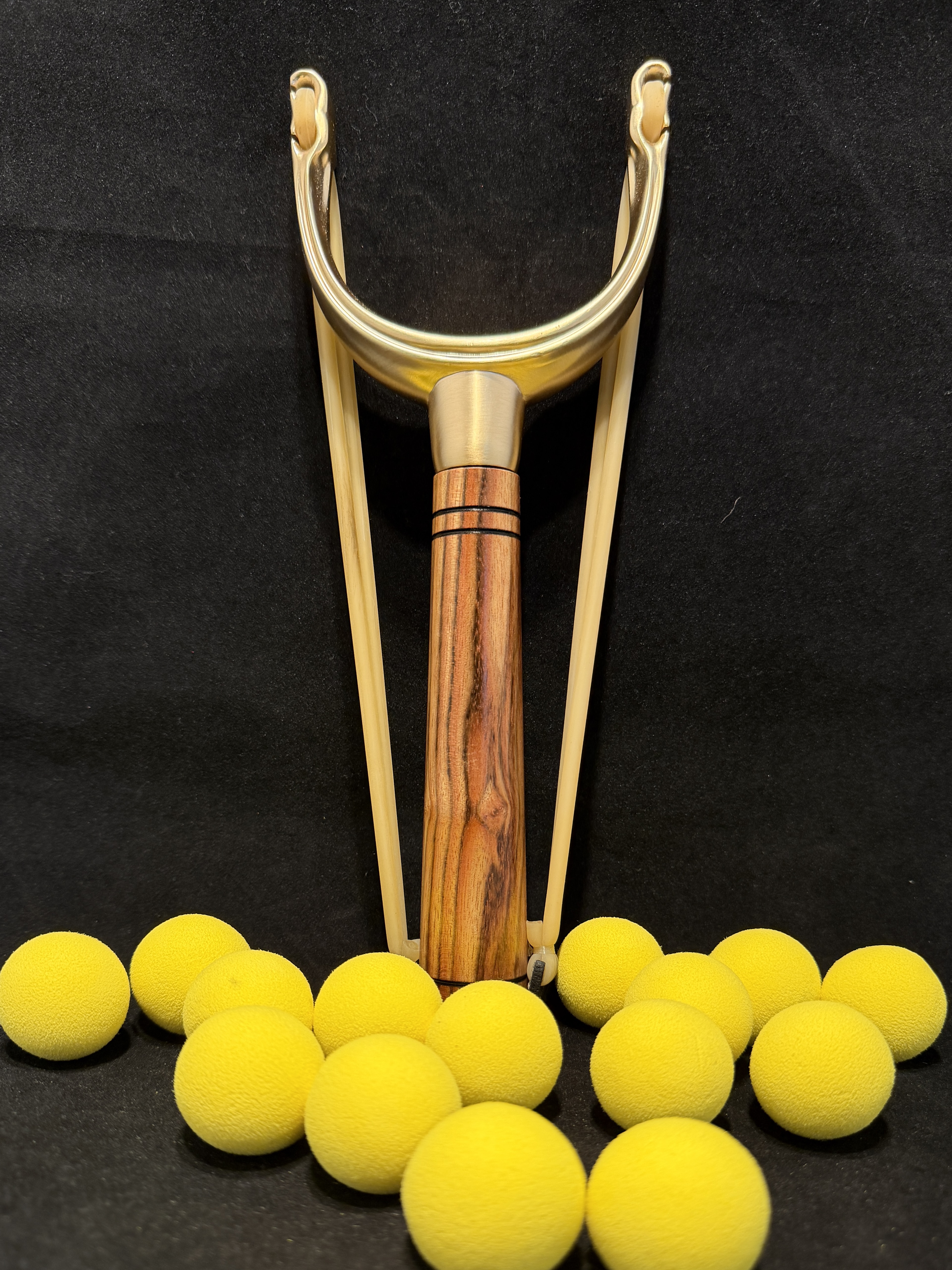 Caribbean Rosewood and Brass Slingshot