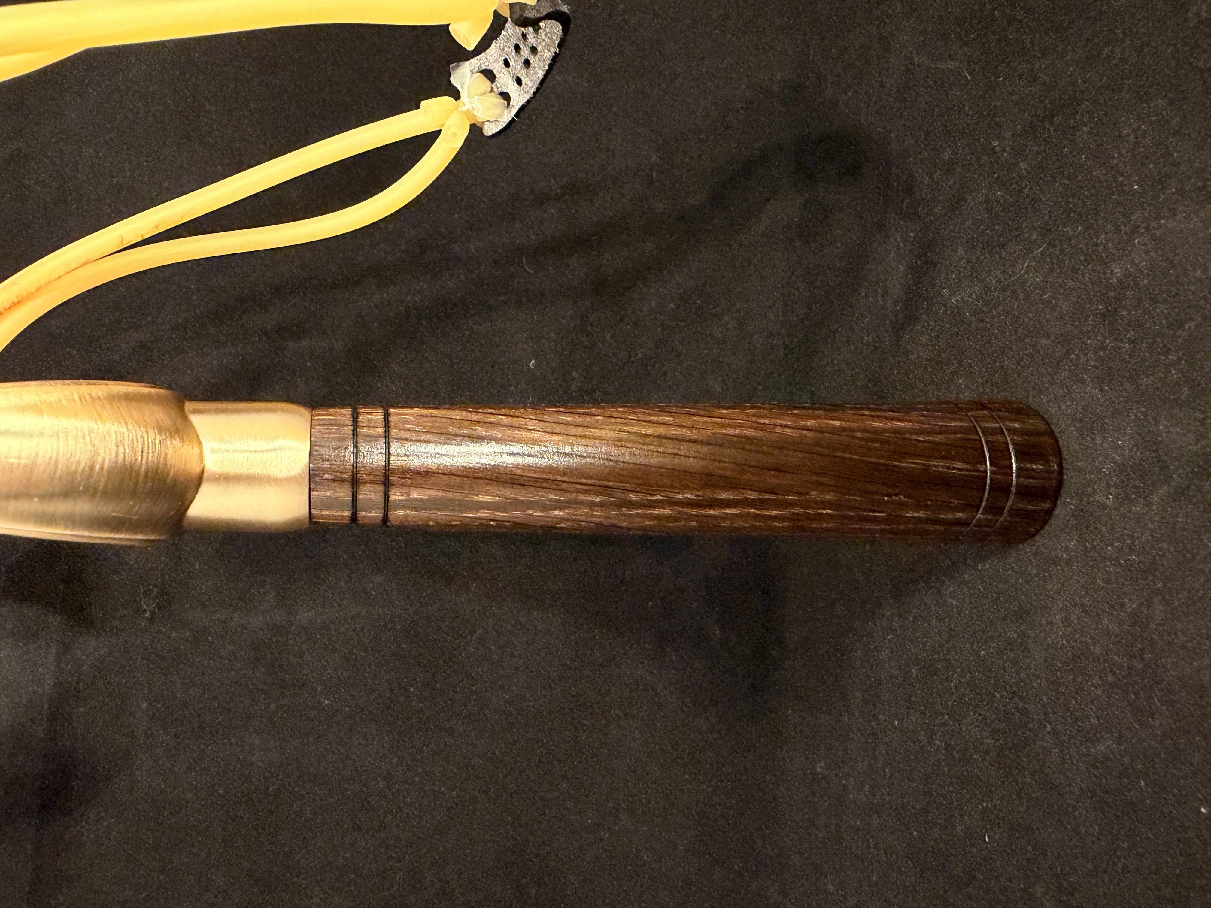 Quarter Sawn Black Walnut and Brass Slingshot