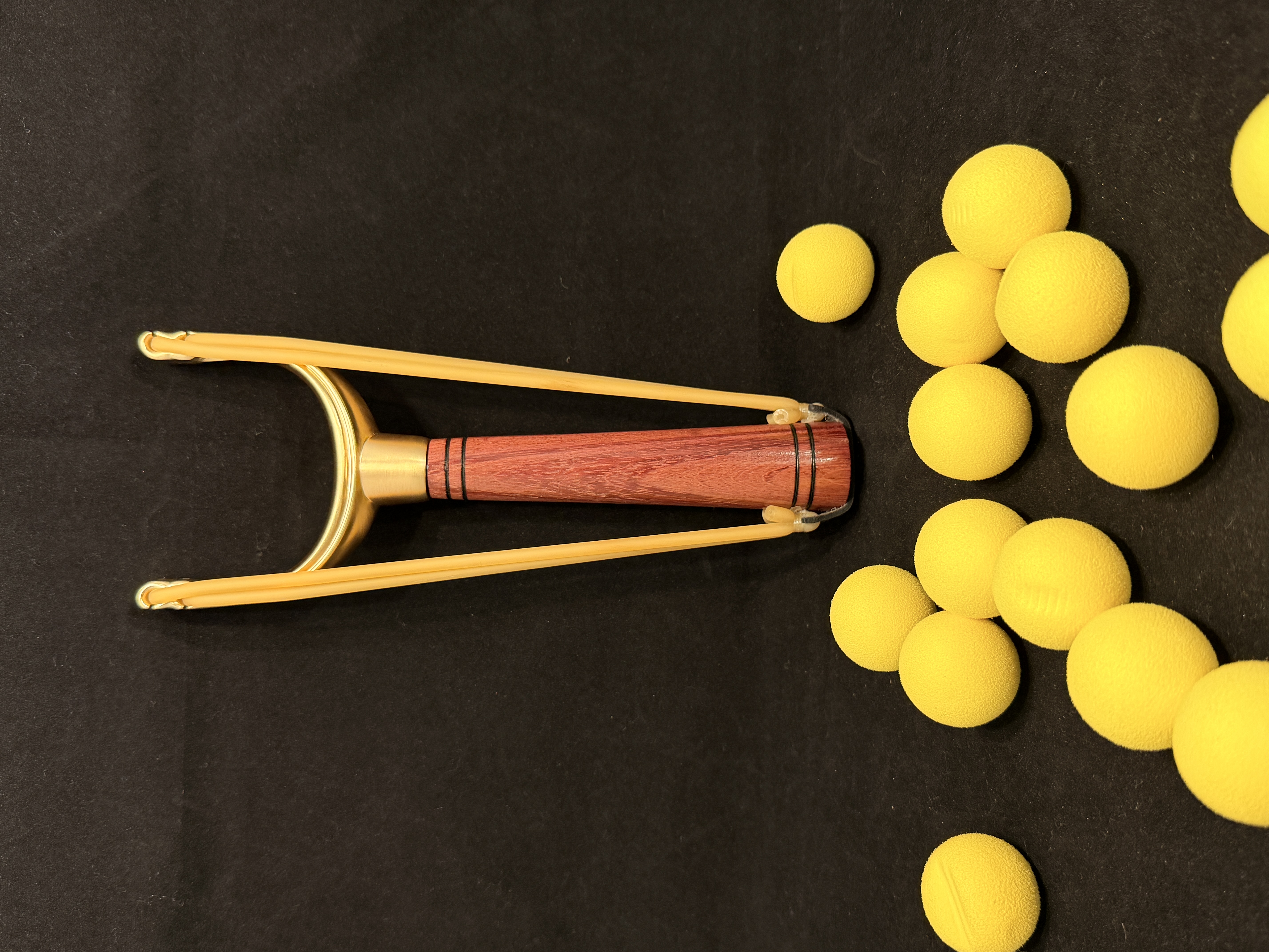 Purpleheart and Brass Slingshot