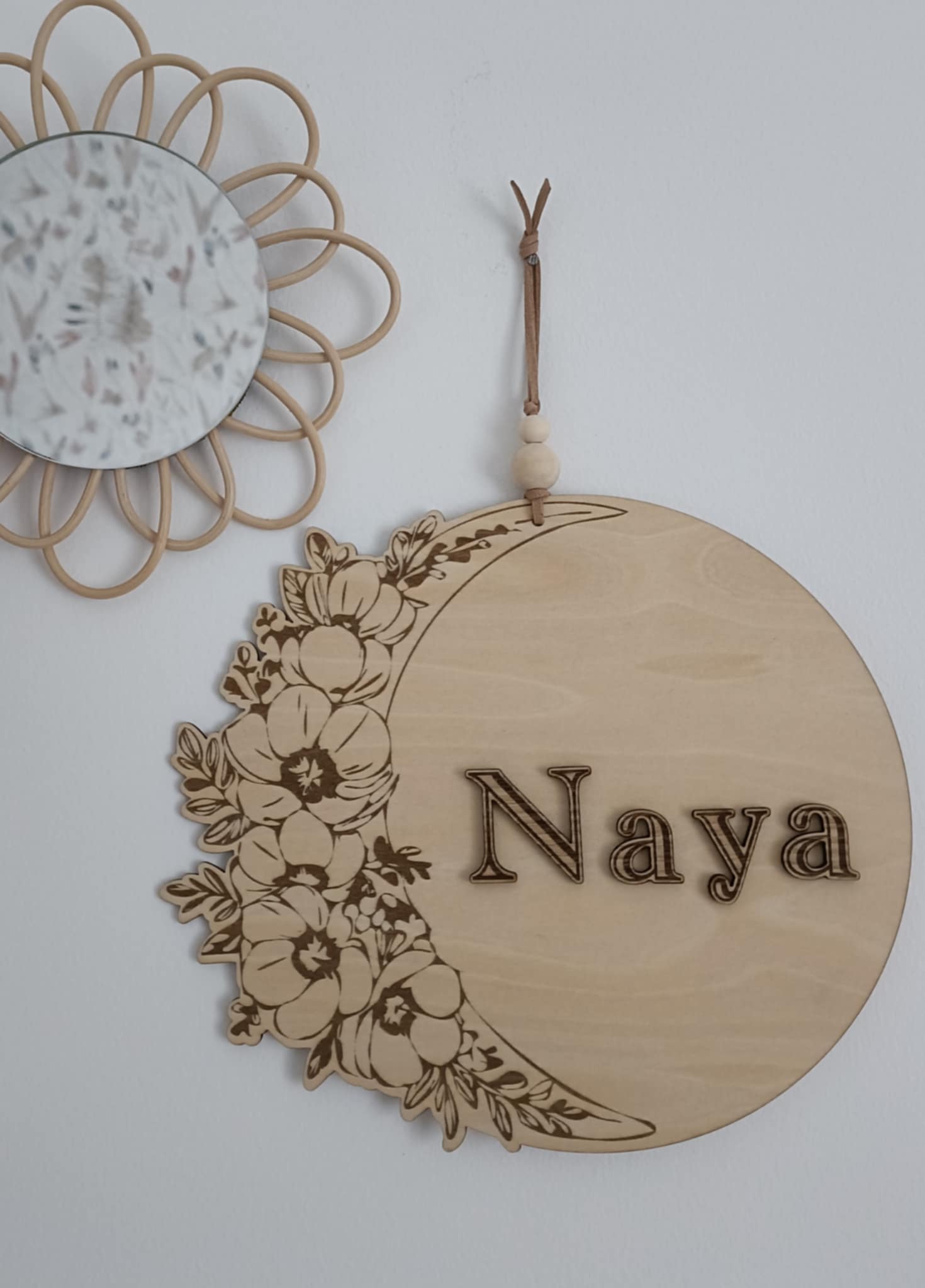 Pancarte Lune de fleurs