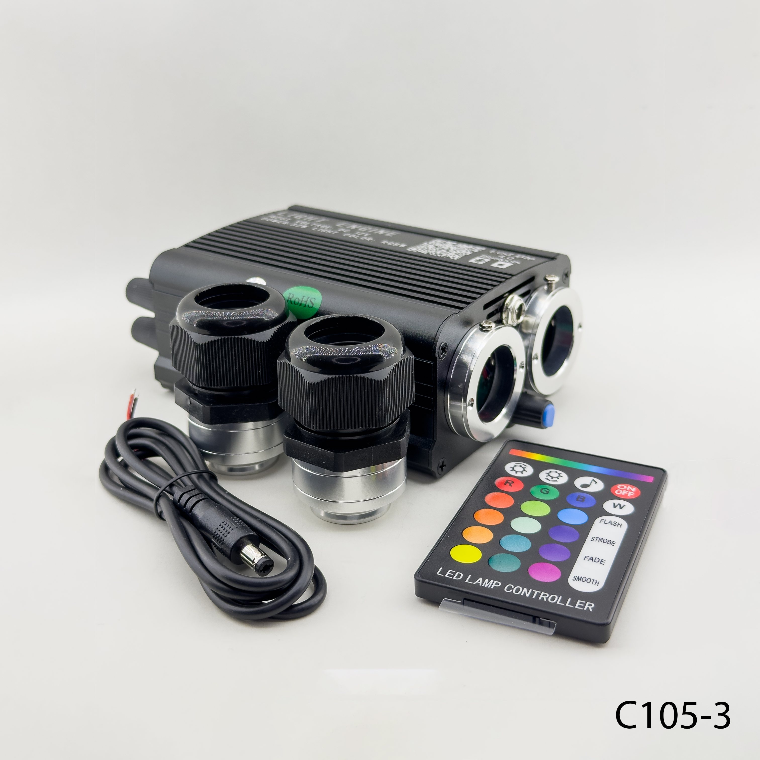 C105-3 - 2 Output RGB+W + 10 Led Meteor (Shooting Star) Effect