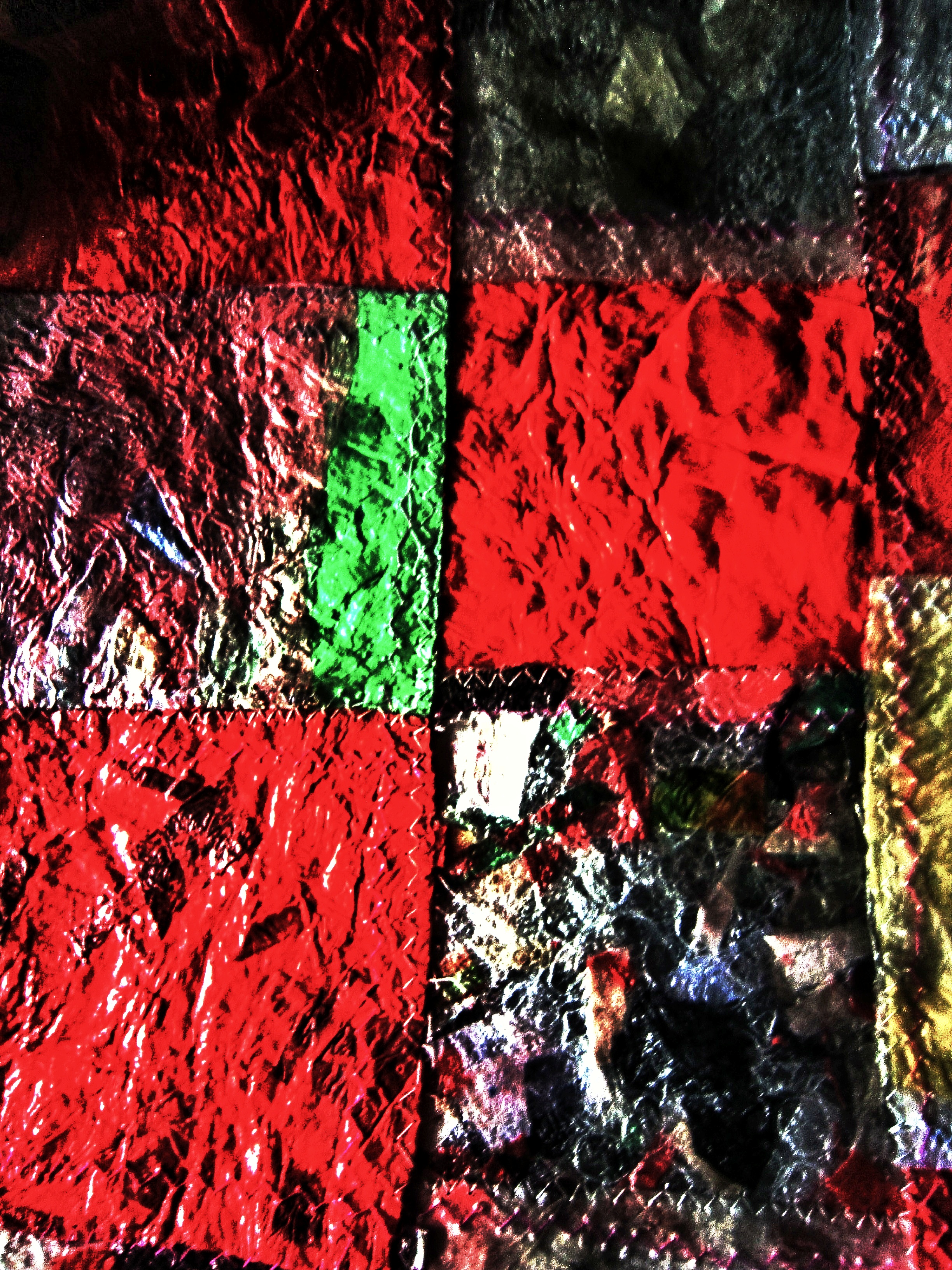 Patchwork texture image art,Recycle plastic image art,Abstract texture,Abstract color,Recycle plastic sewing patchwork,Patchwork texture                                                  