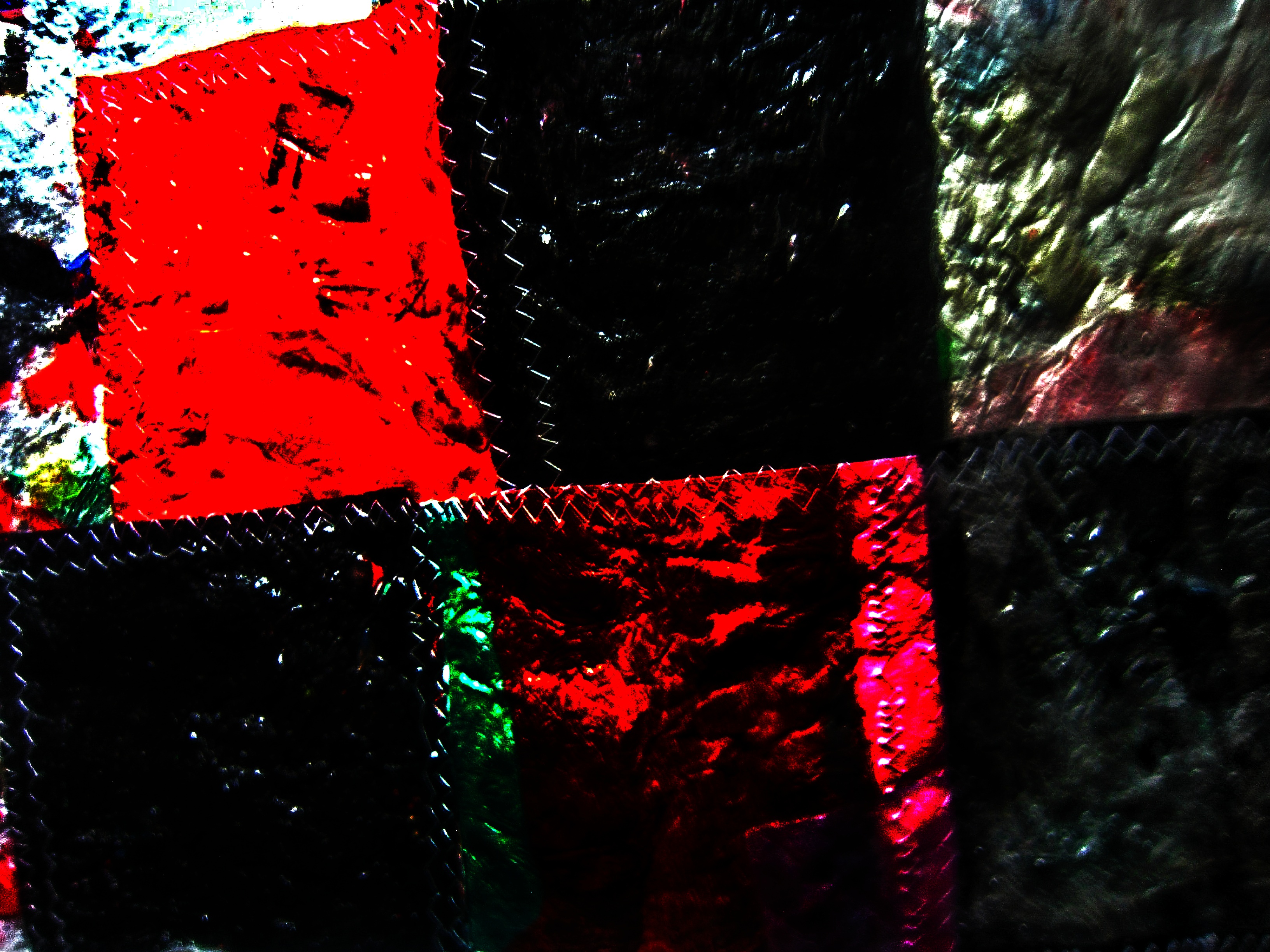 Patchwork texture image art,Recycle plastic image art,Abstract texture,Abstract color,Recycle plastic sewing patchwork,Patchwork texture                                                  