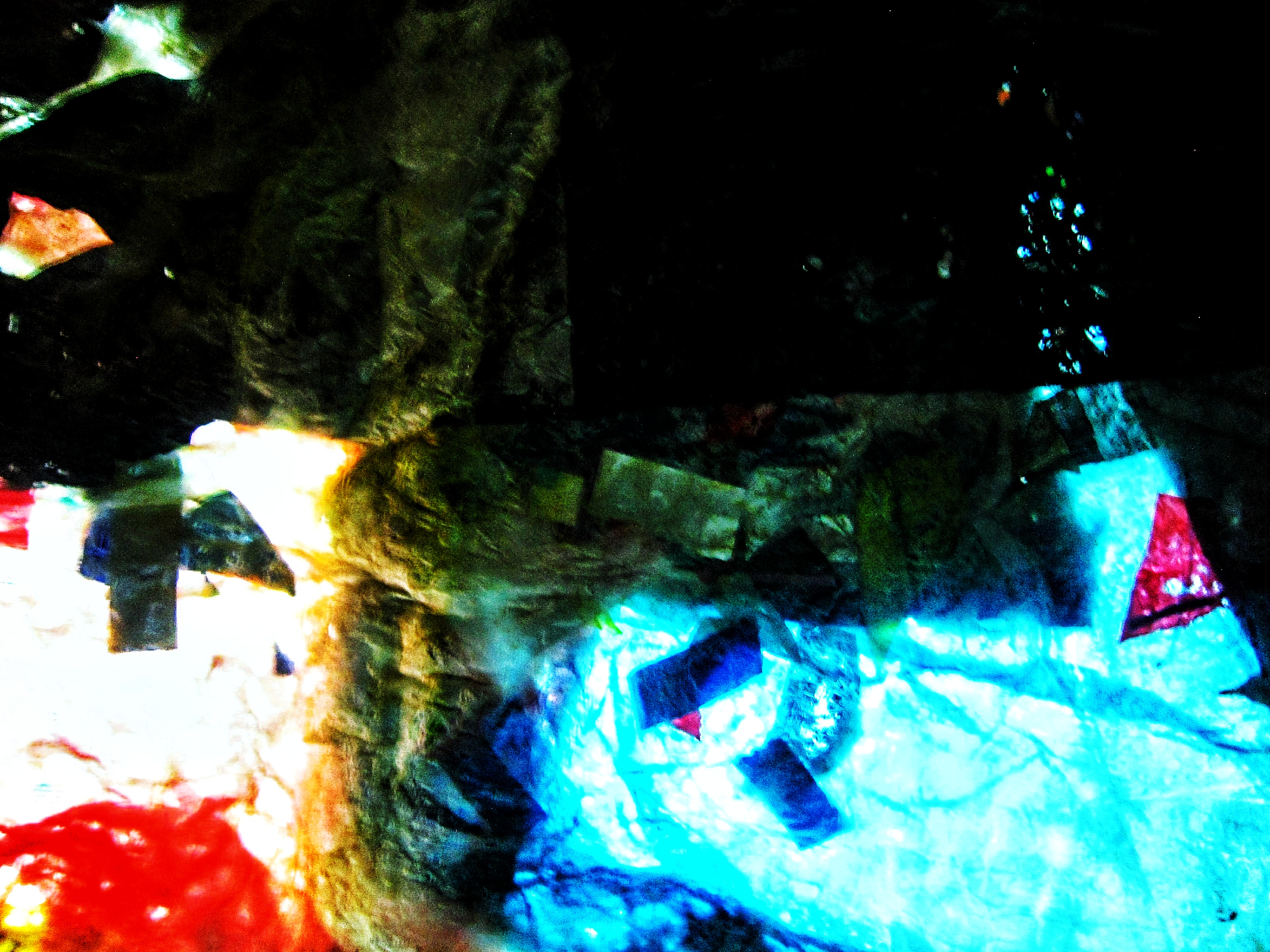 Recycled plastic red and blue abstract photo stock,Sprinkle abstract,Double abstract image
